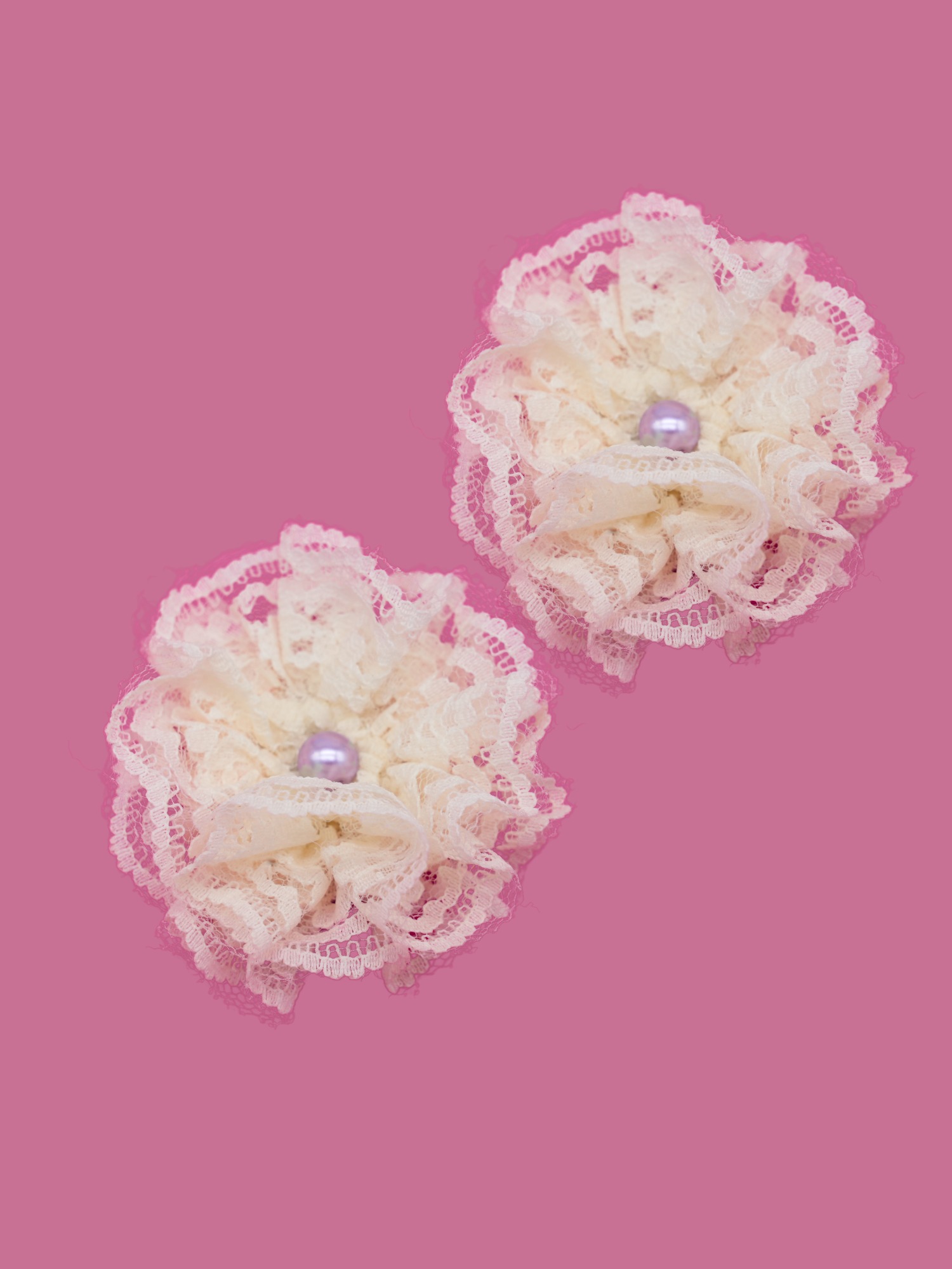 Lace Bloom Clip Set, Pack of 2