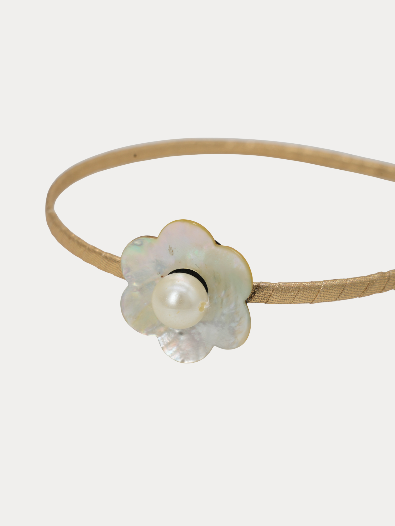 Mother of Pearl Flower Skinny Headband