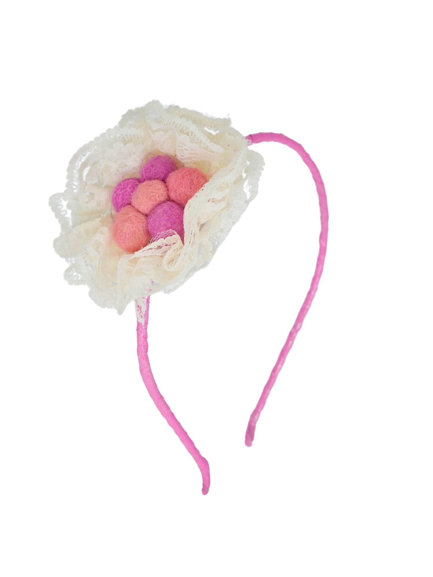 Pink & Peach Felt Rose Headband