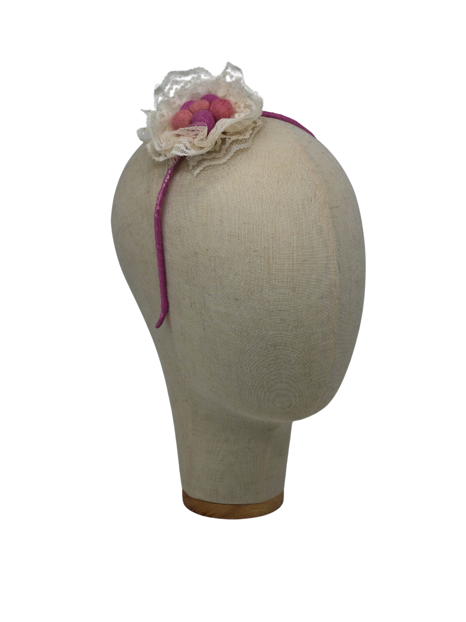 Pink & Peach Felt Rose Headband