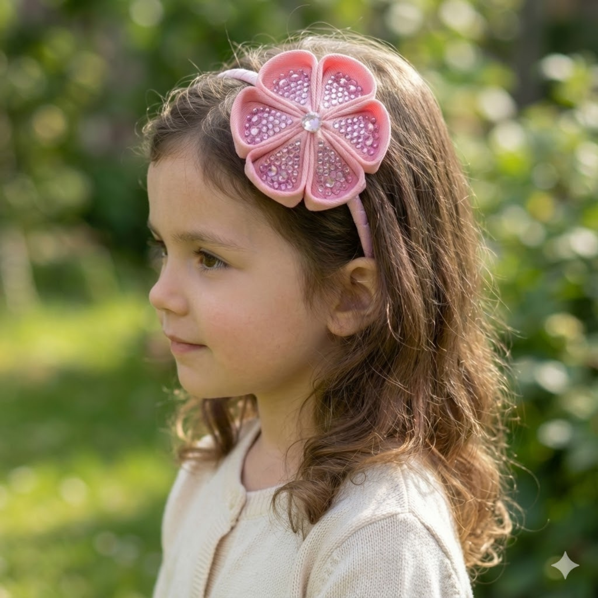 Pink flower Headband
