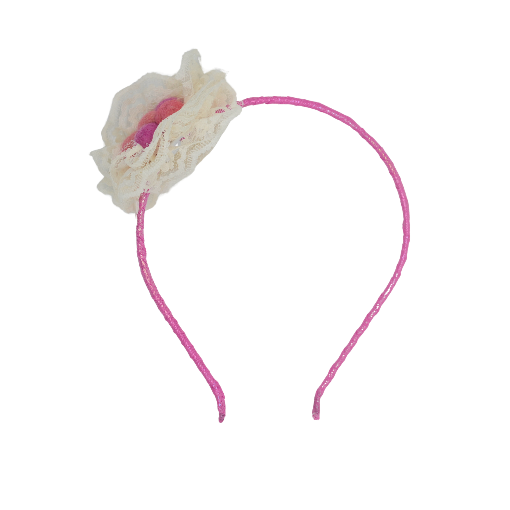 Pink & Peach Felt Rose Headband