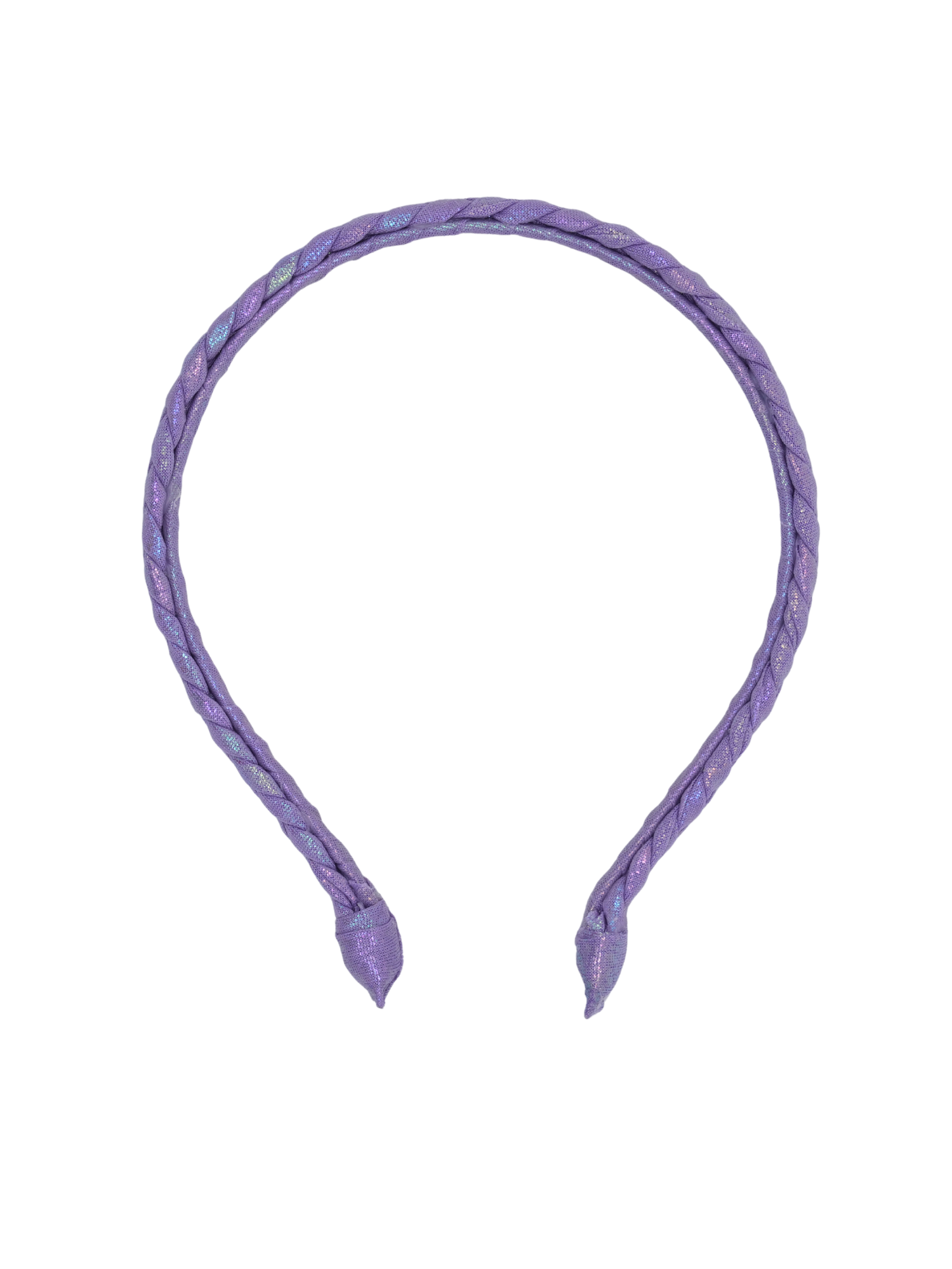 Shimmer finish lavender braided headband
