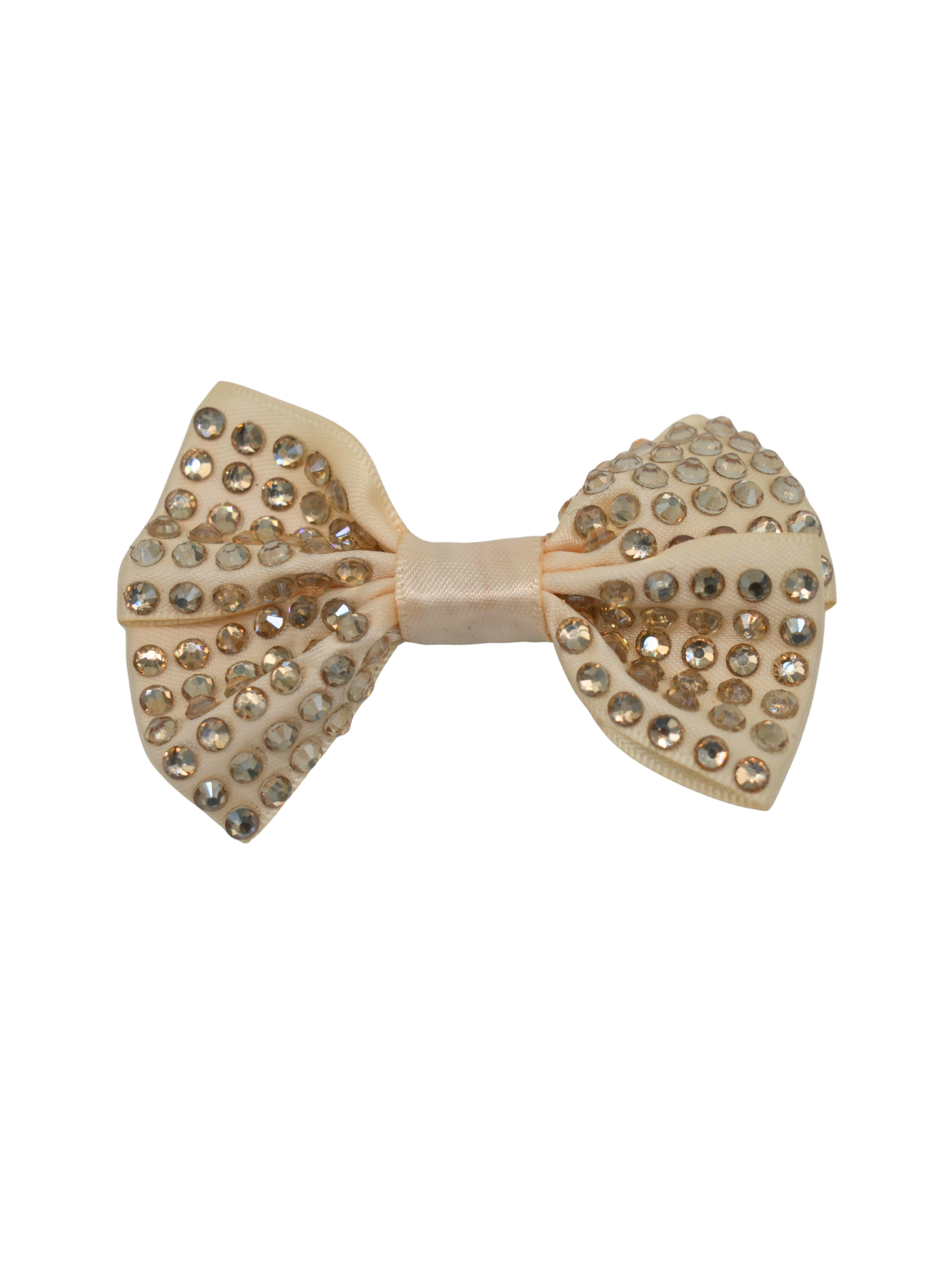 Set of two cream satin hair bows