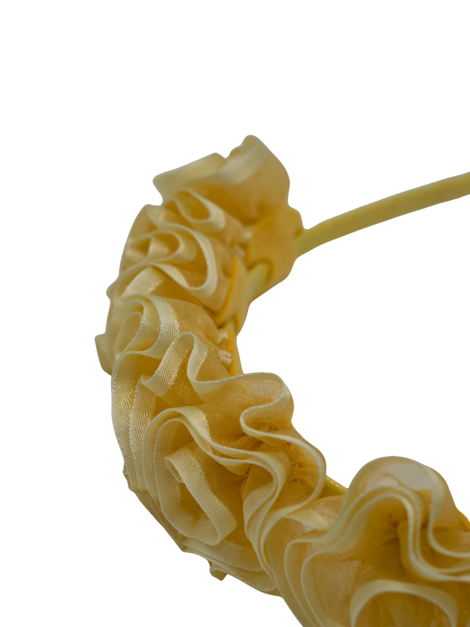 Yellow Ruffle Rose Headband