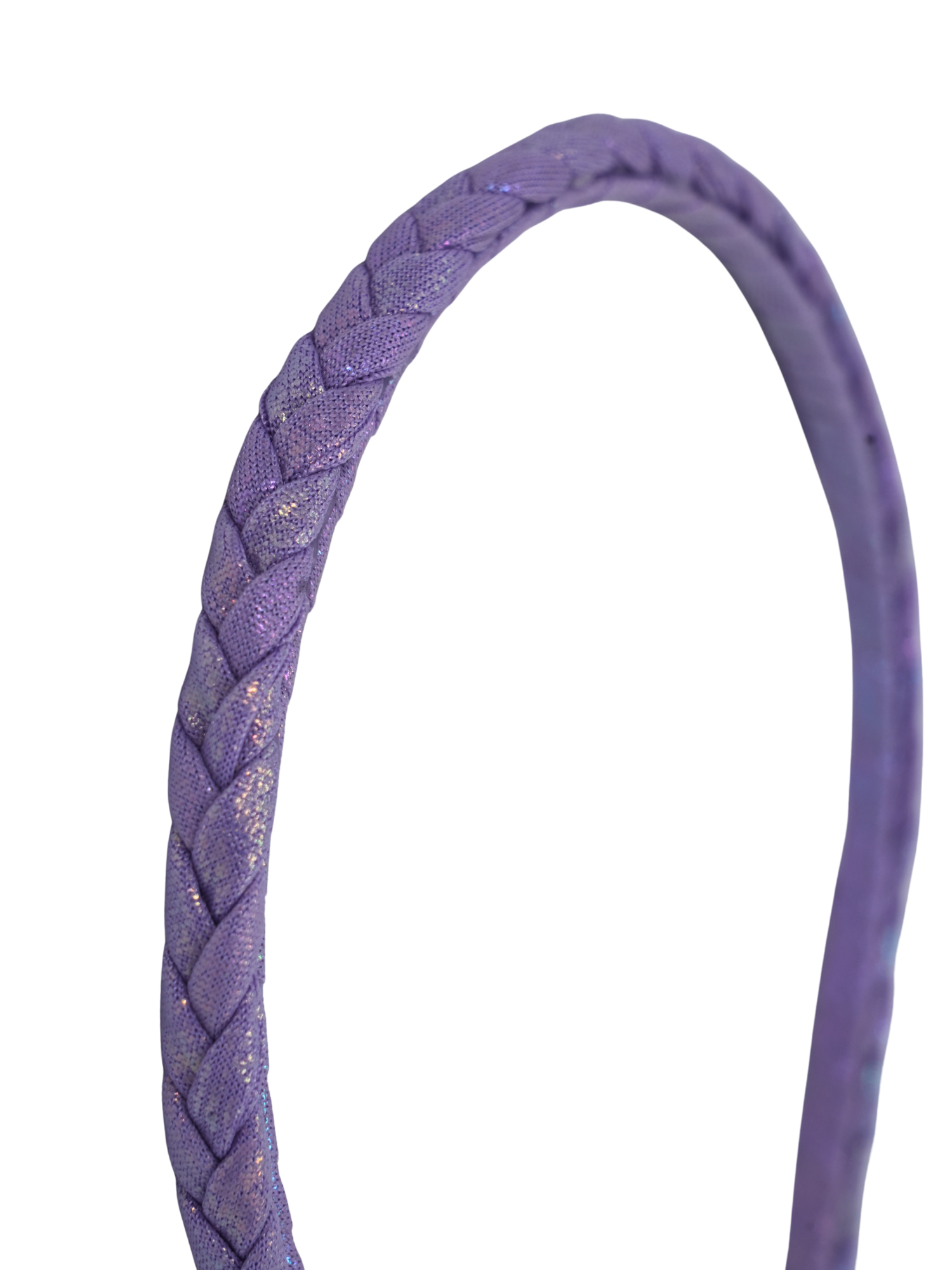 Shimmer finish lavender braided headband