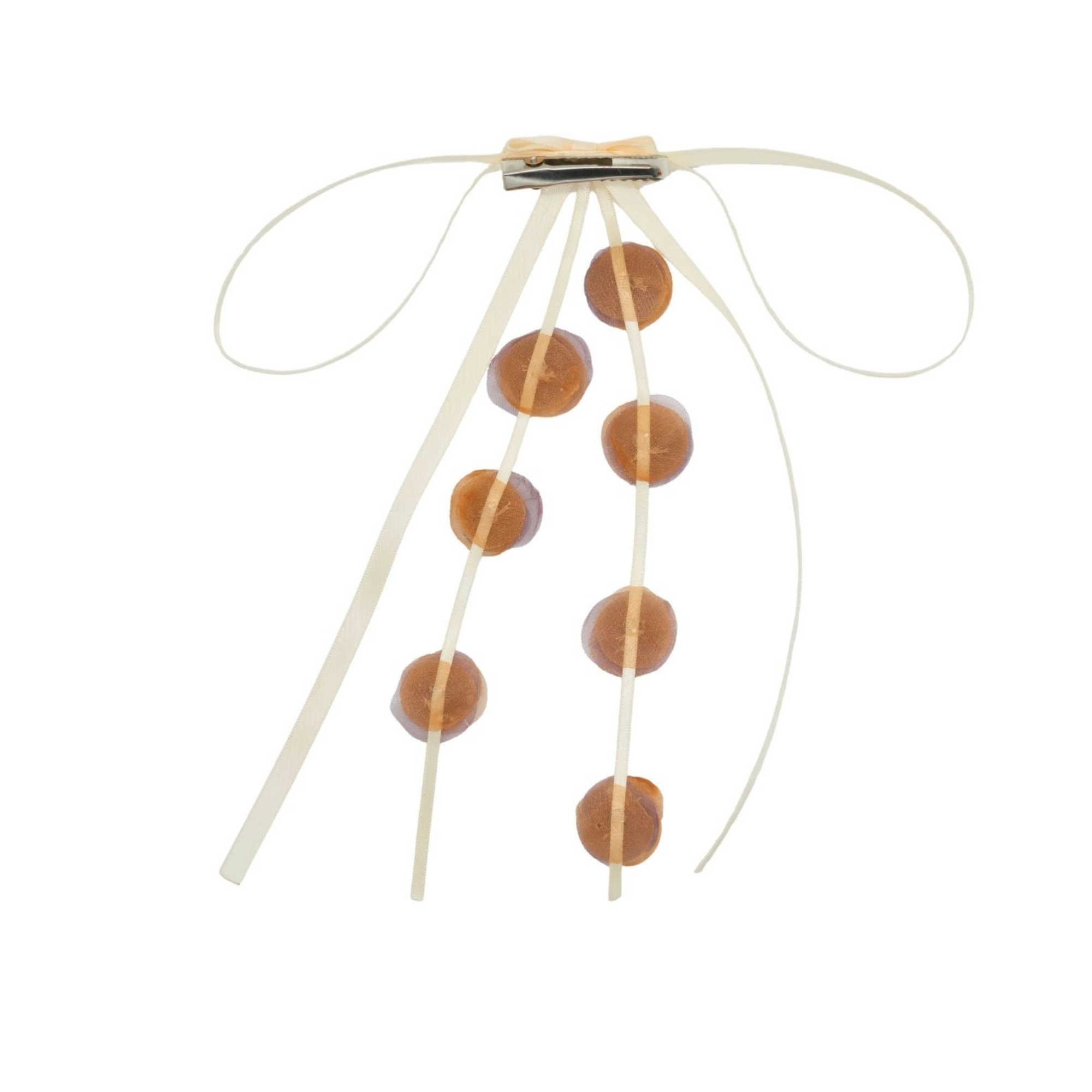 Long Bow Clip – Cream