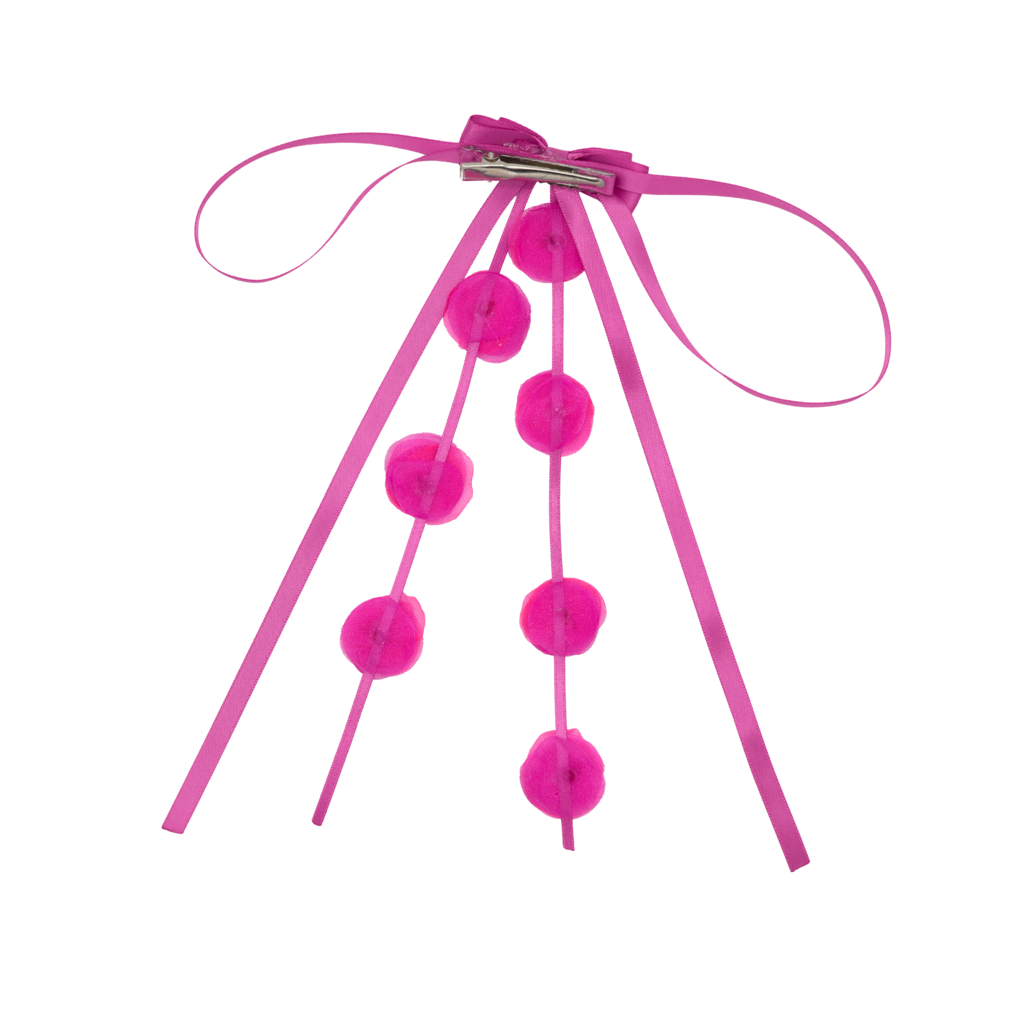 Long Bow Clip – Fuchsia