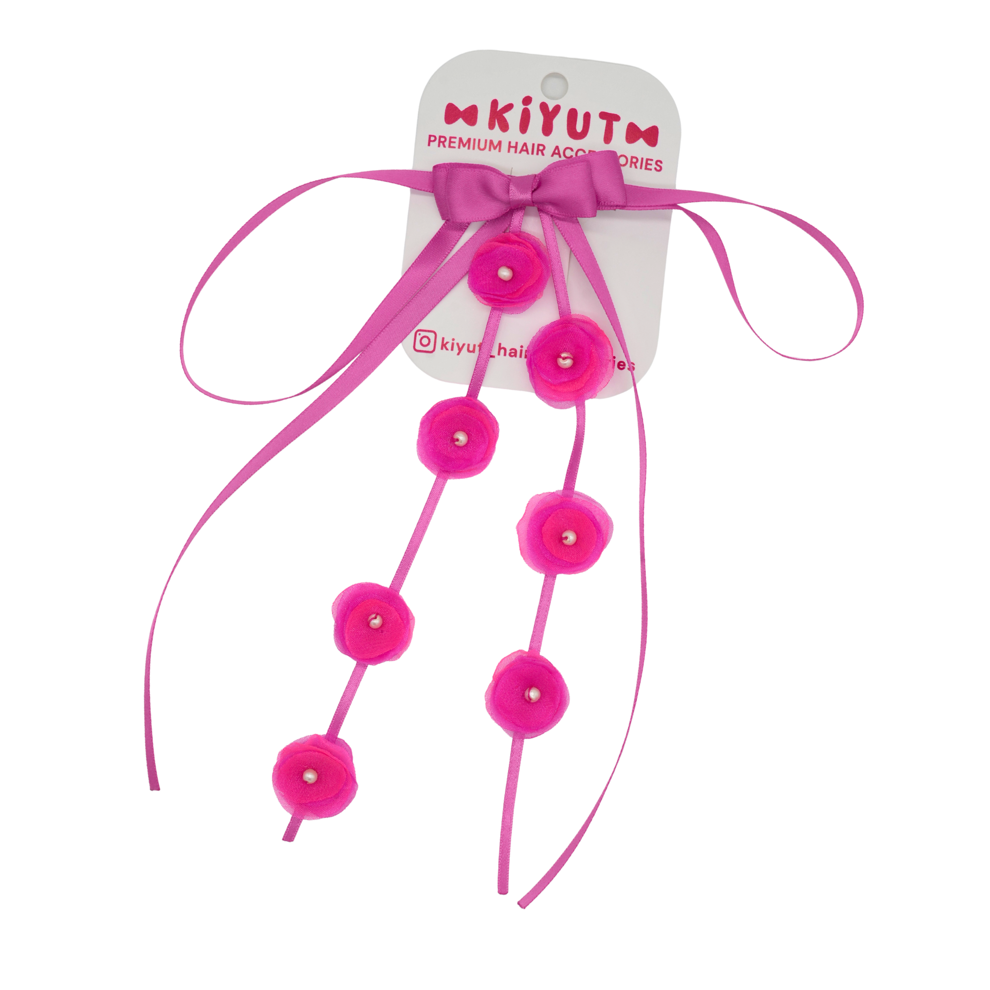 Long Bow Clip – Fuchsia