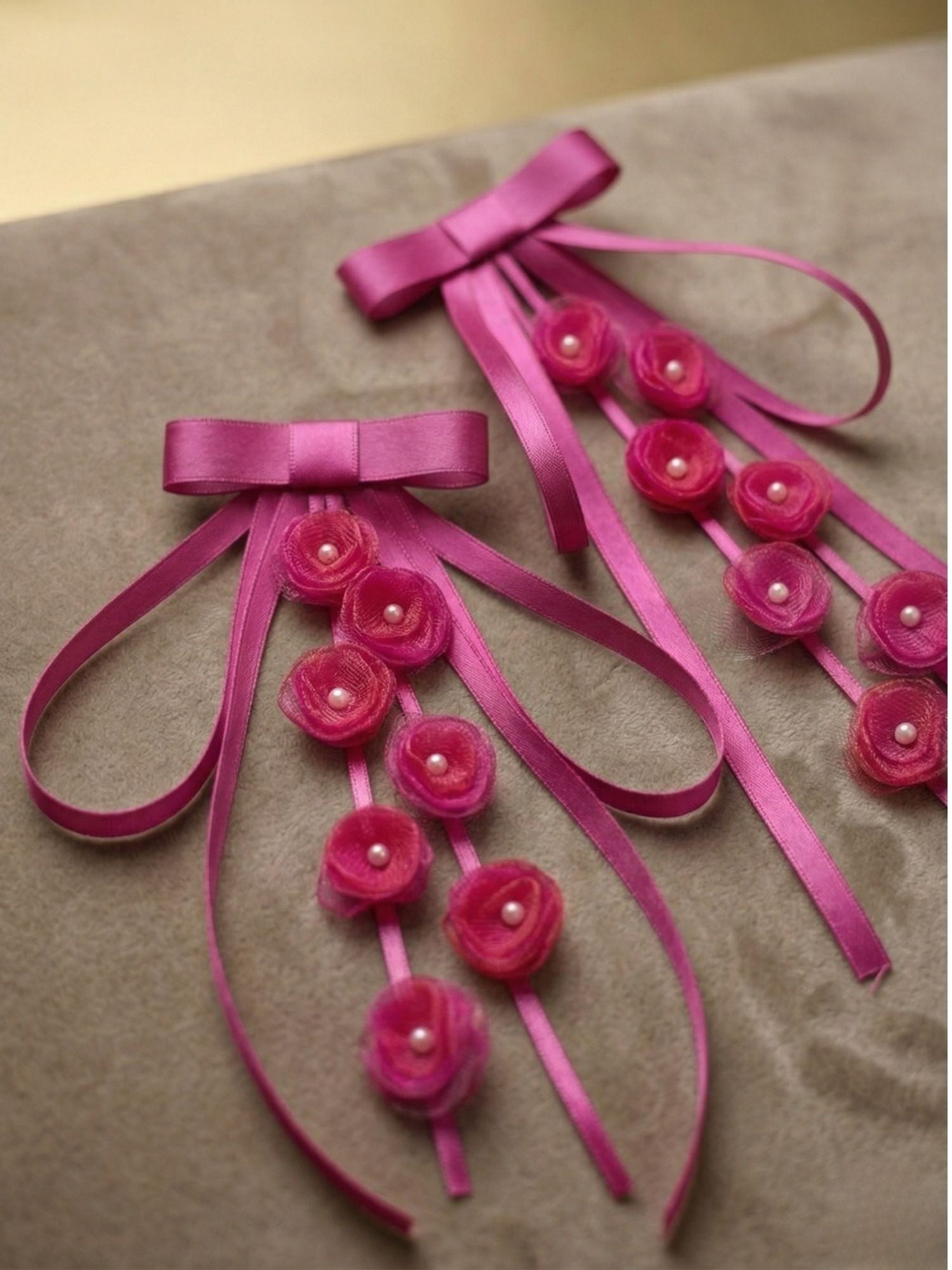 Floral Bow Clip