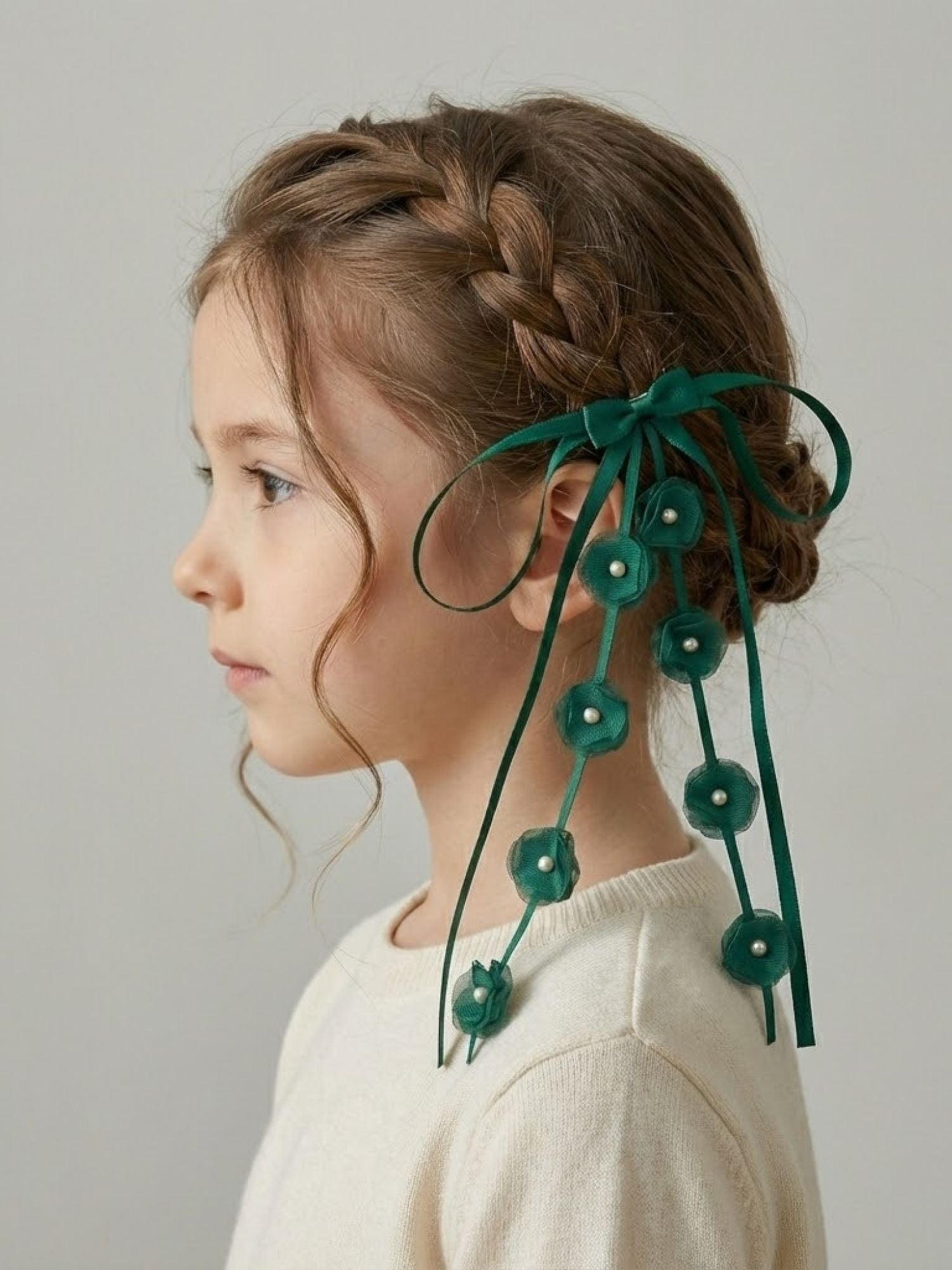 Floral Bow Clip
