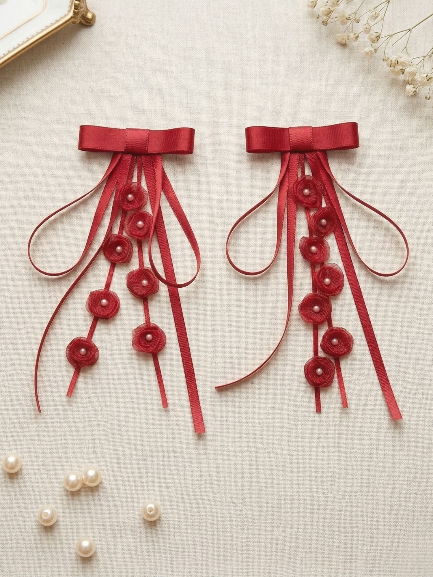 Floral Bow Clip