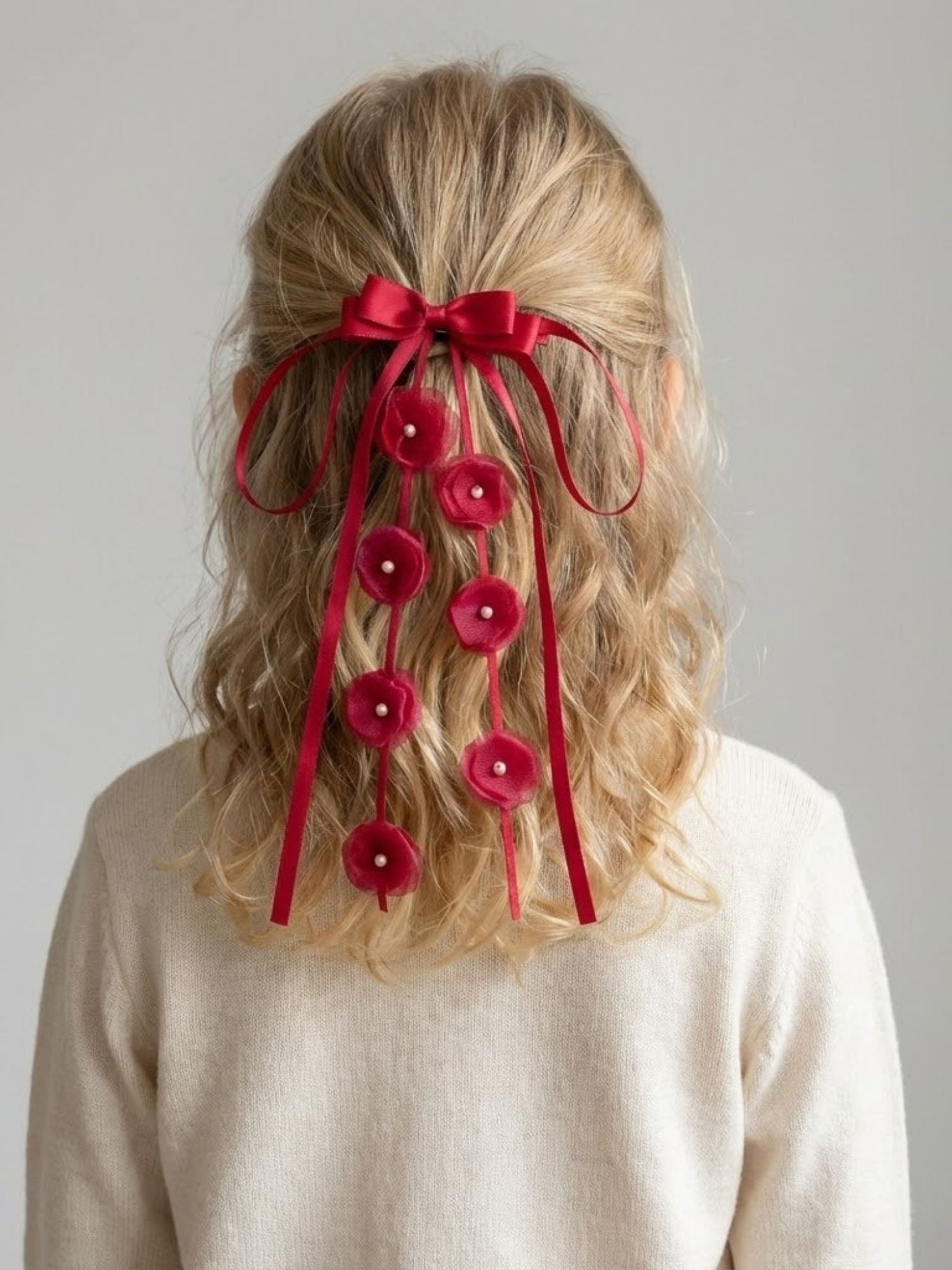 Floral Bow Clip