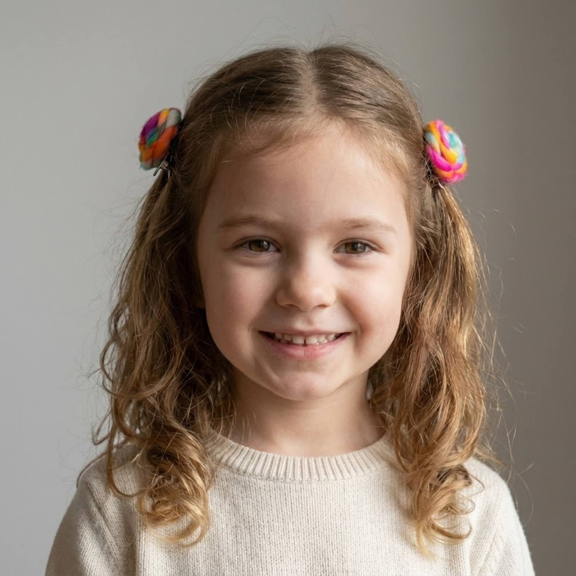 Set of two colorful hair clip -Pink