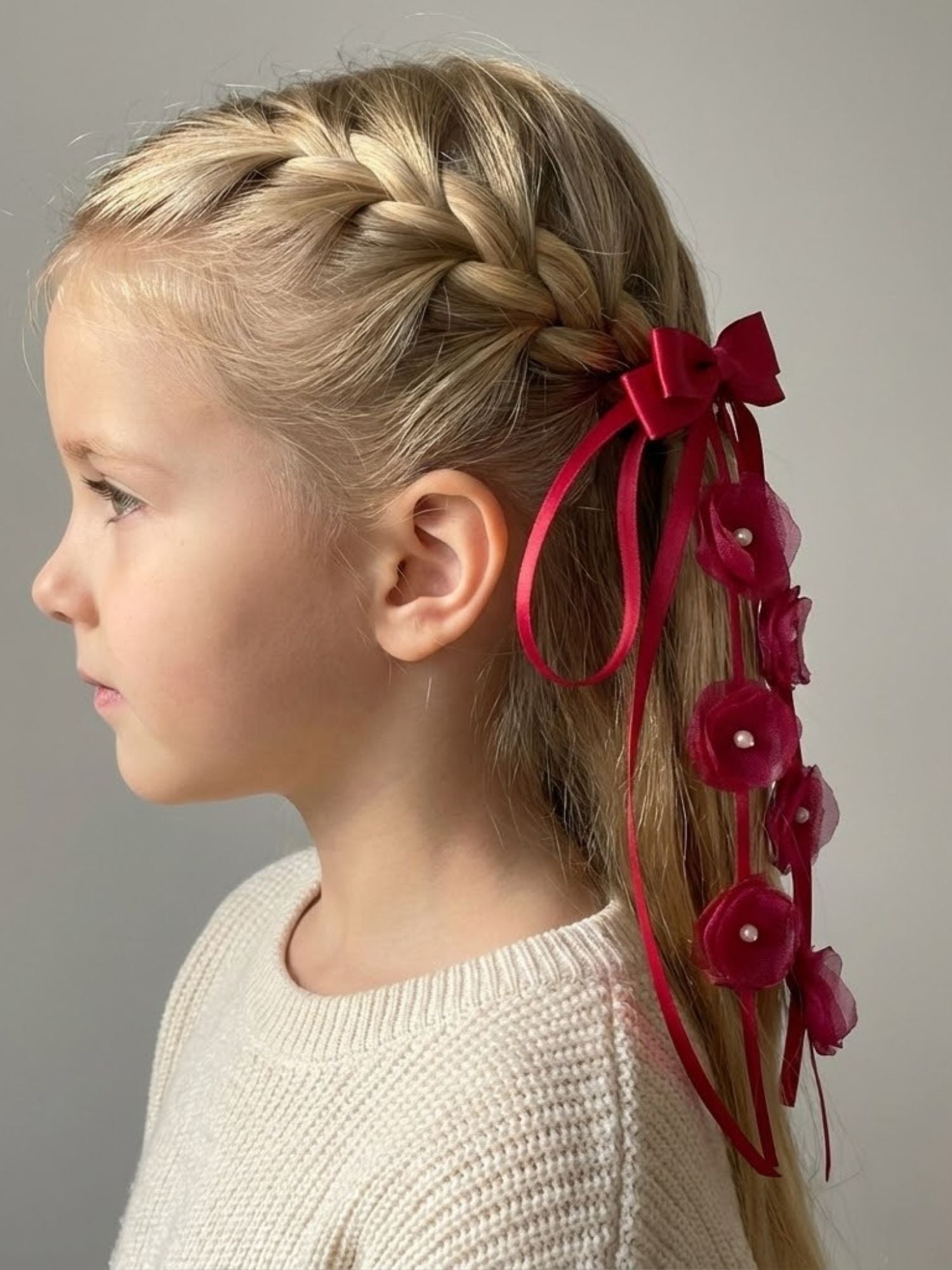Floral Bow Clip