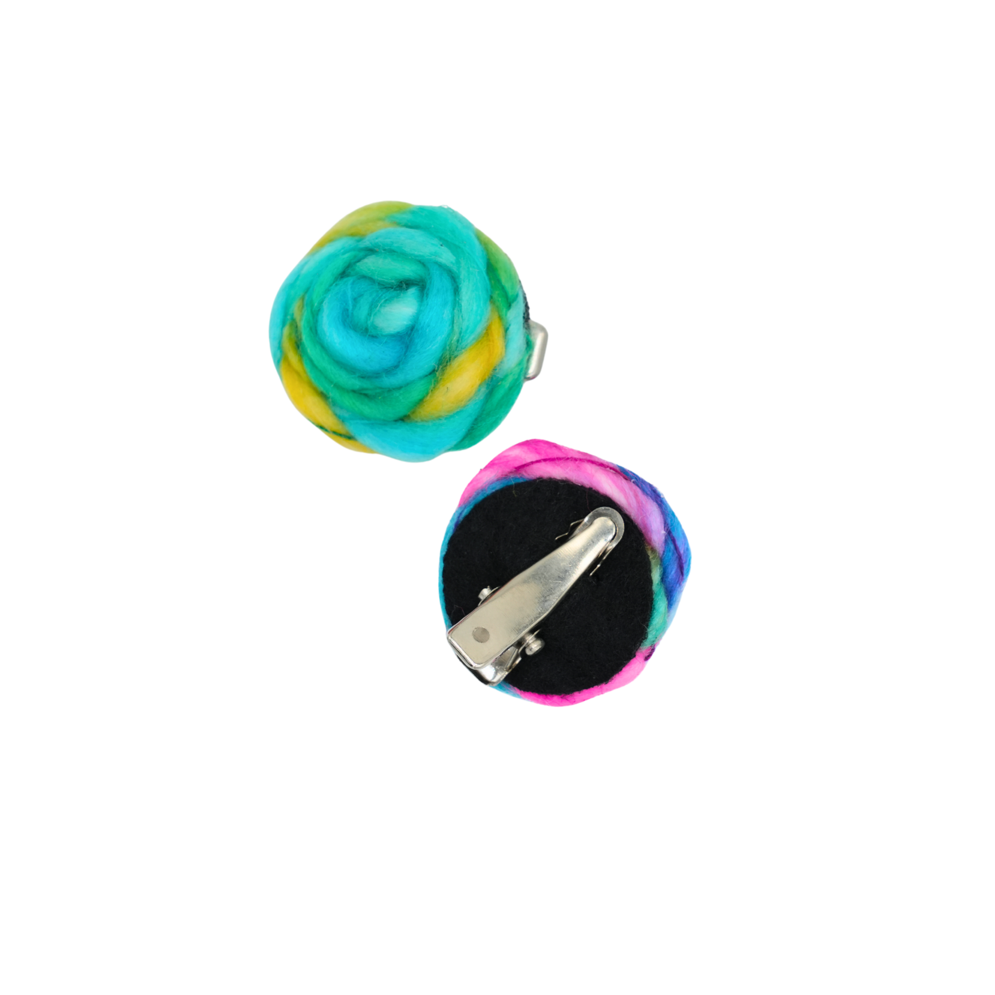 Set of two colorful hair clip -Green