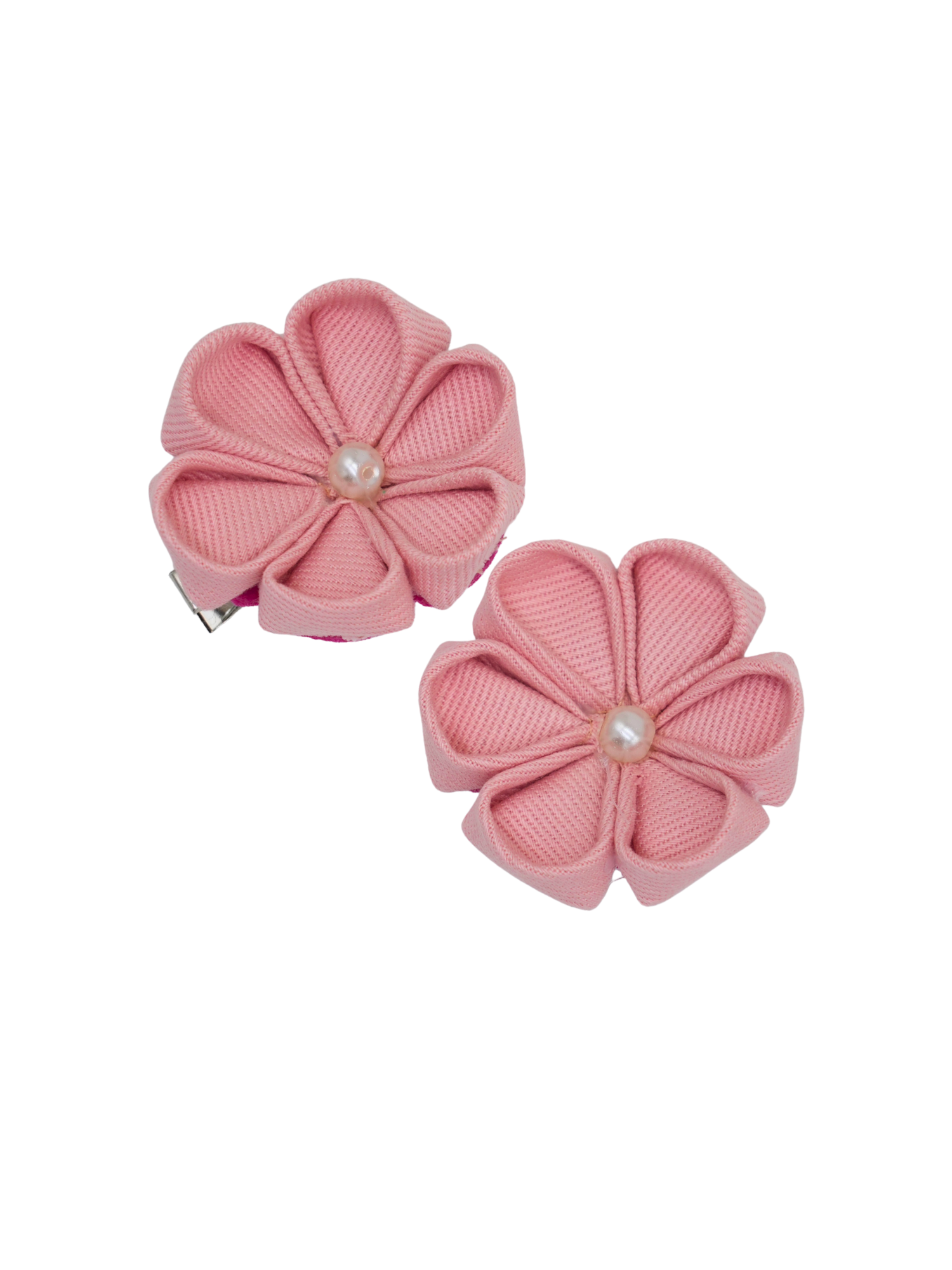 Set of two pink hair clips