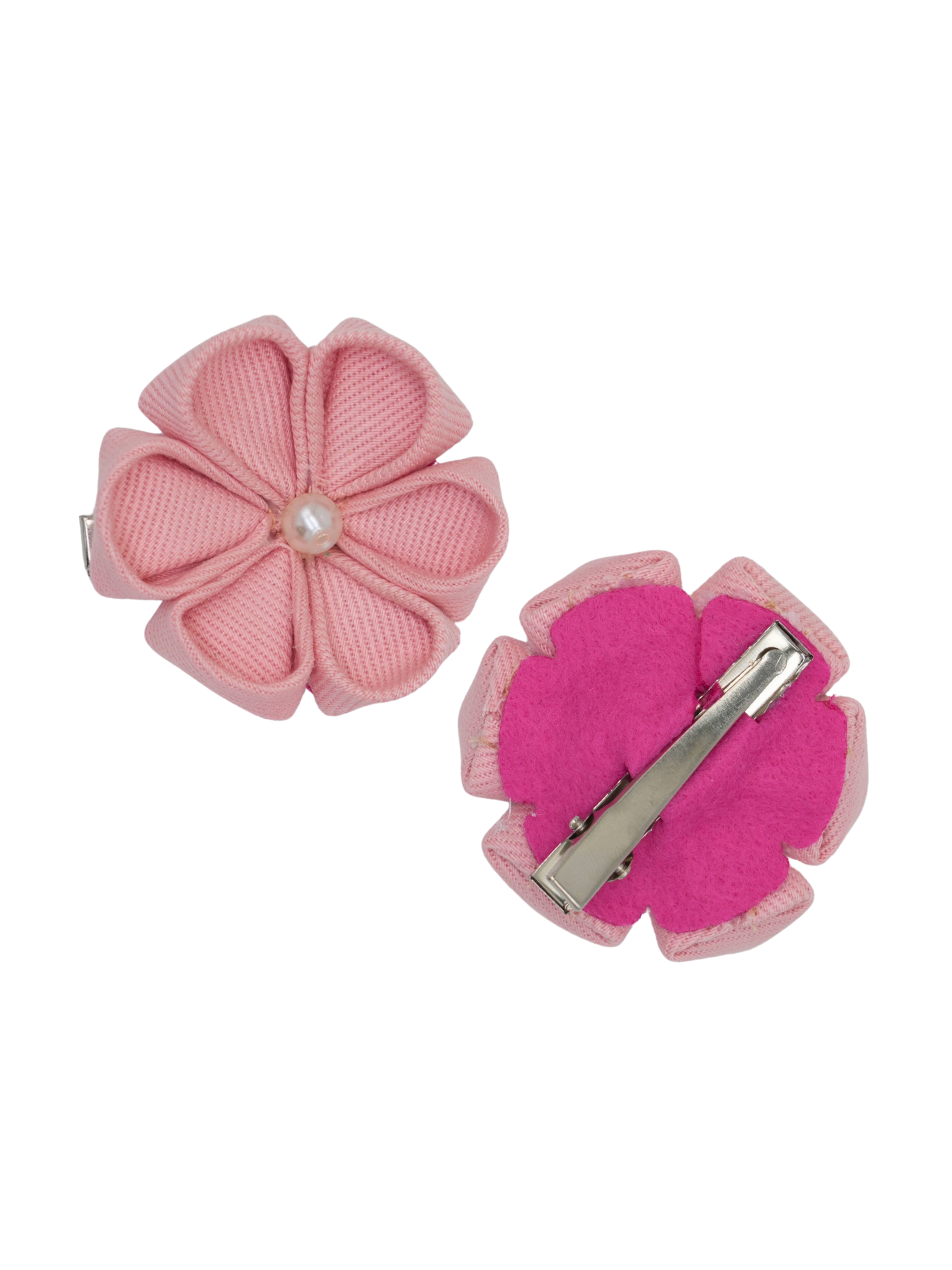 Set of two pink hair clips