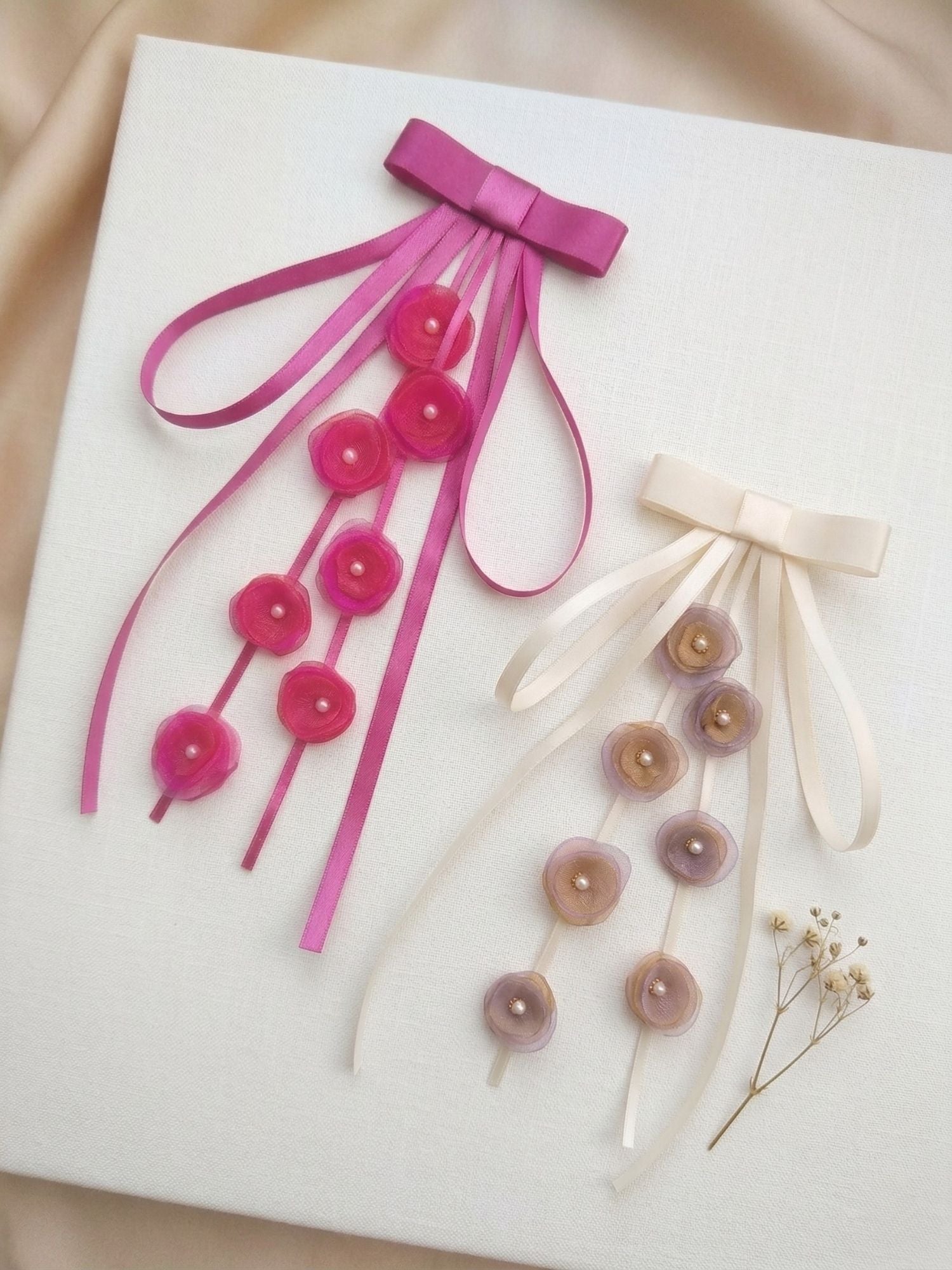 Floral Bow Clip