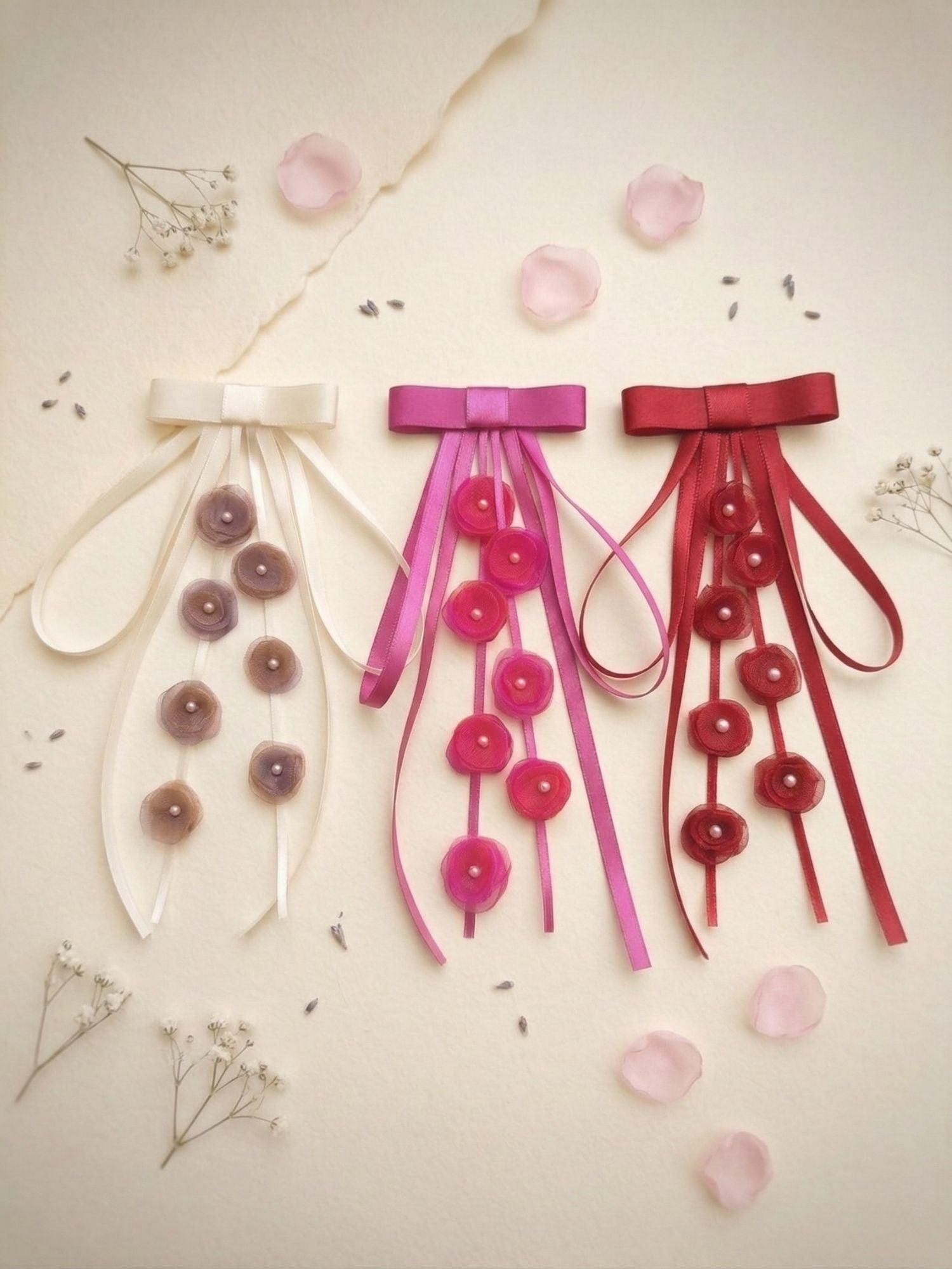 Floral Bow Clip