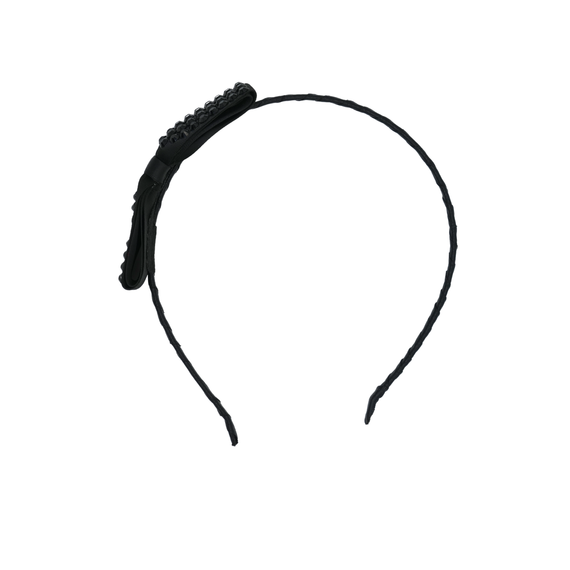 Black Jeweled  Bow Headband