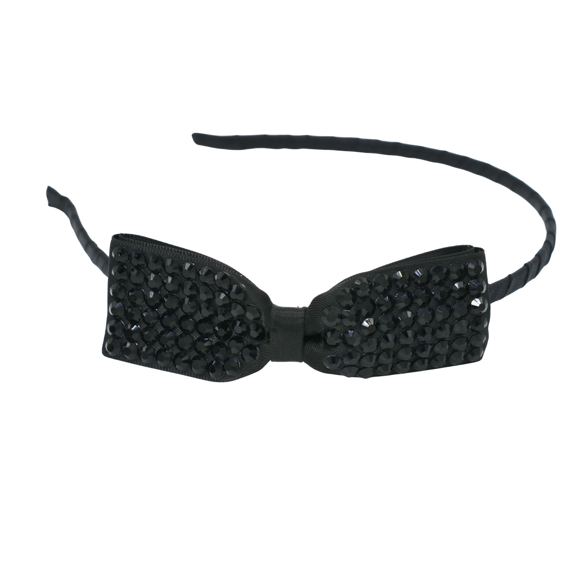 Black Jeweled  Bow Headband