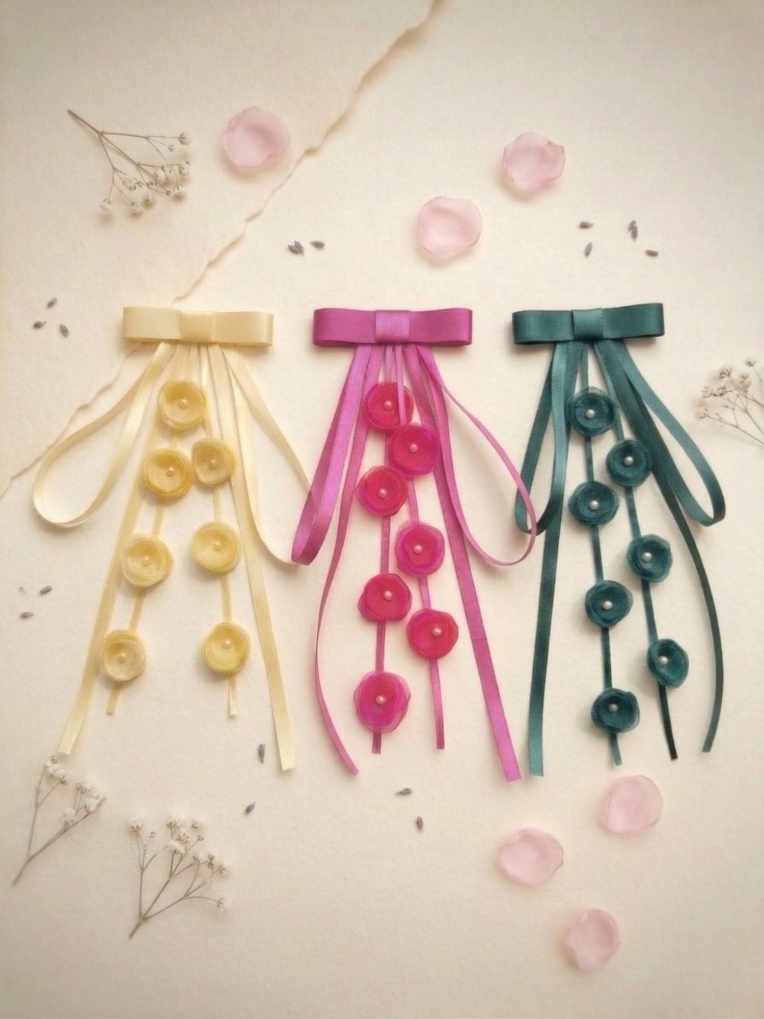 Floral Bow Clip