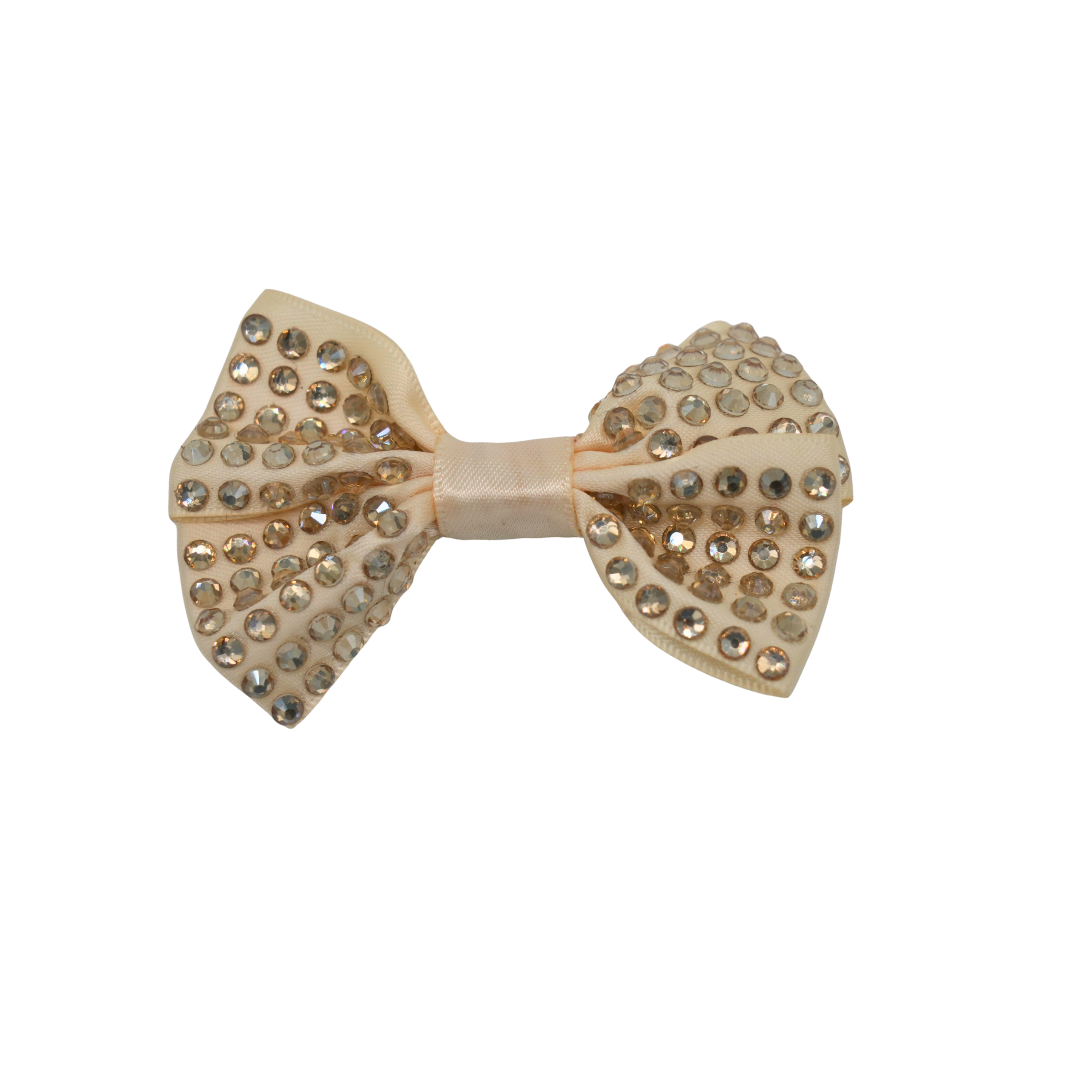 Set of two cream satin hair bows