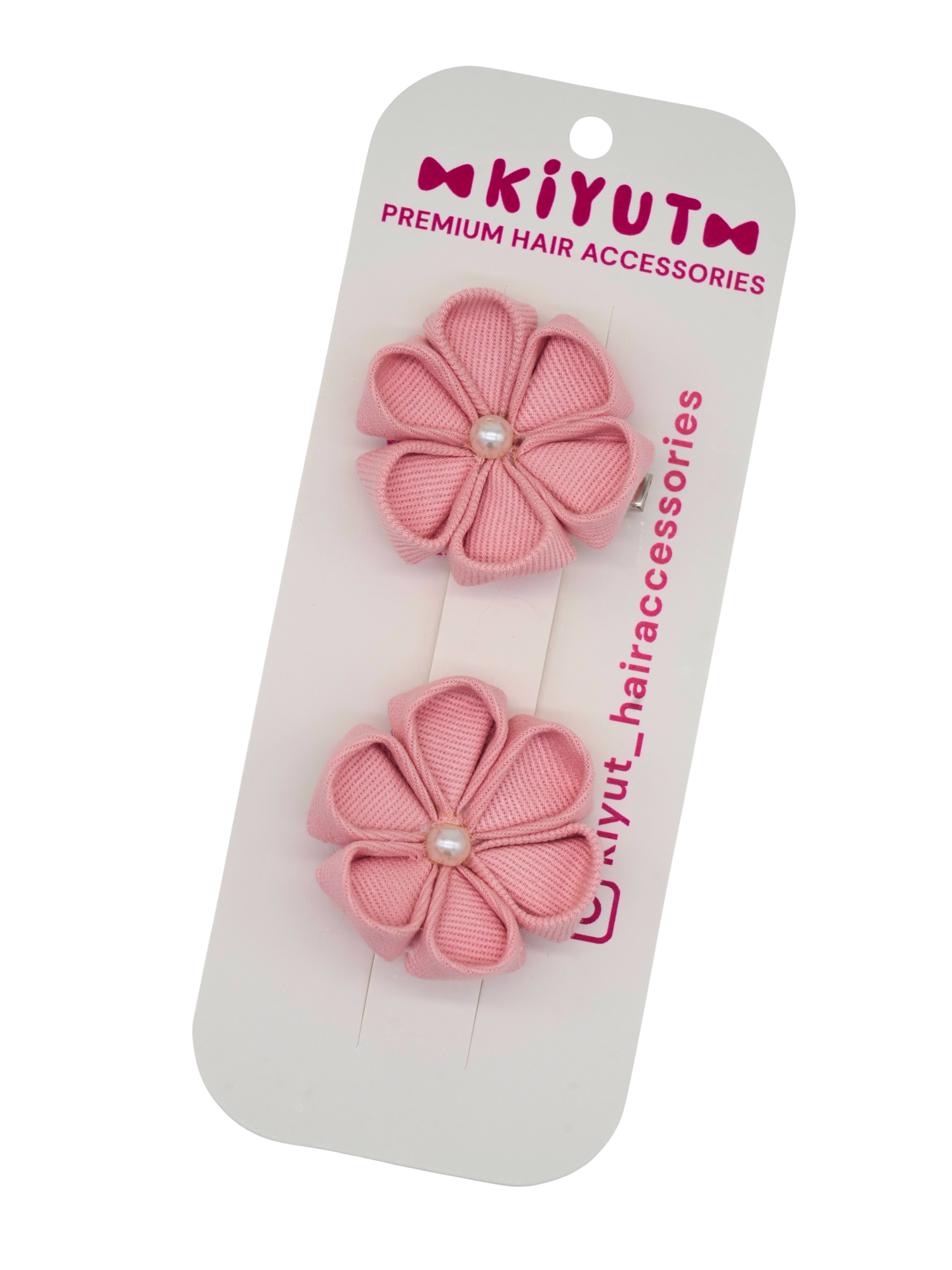 Set of two pink hair clips