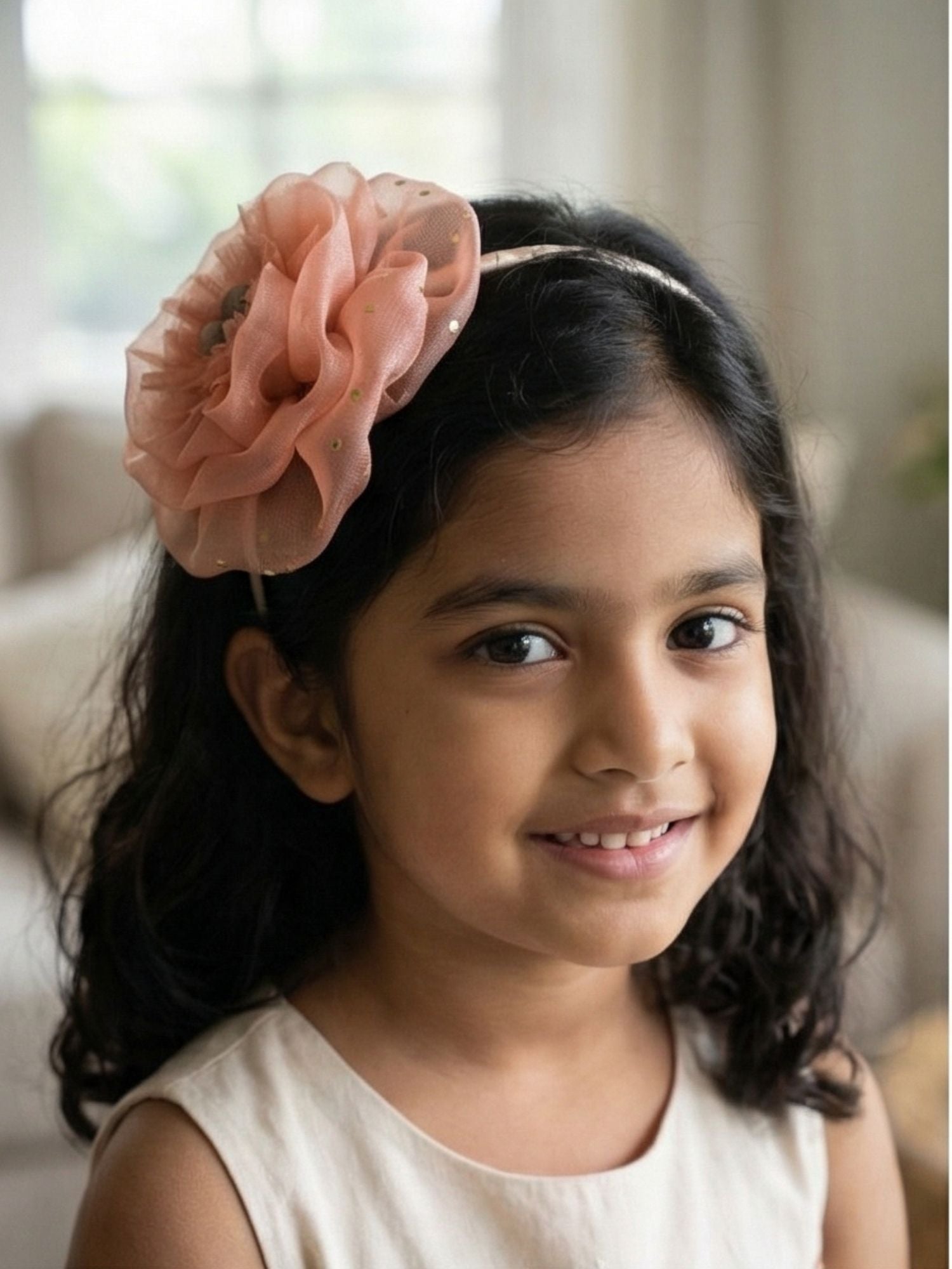 Organza Peony Hairband