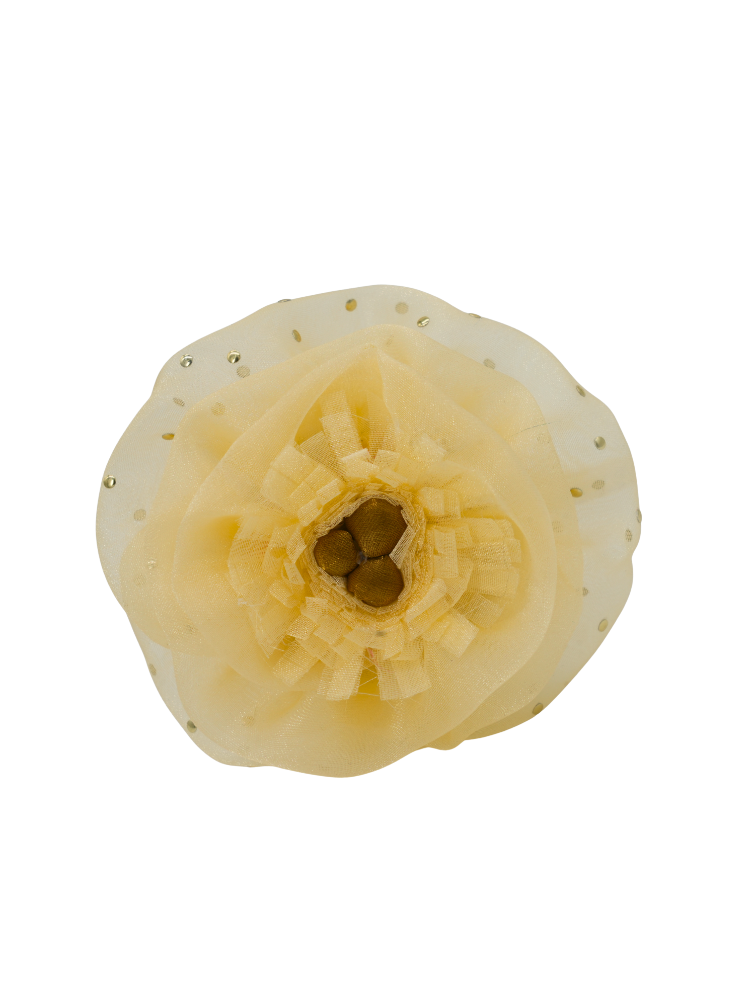 Light Yellow Organza Peony Headband