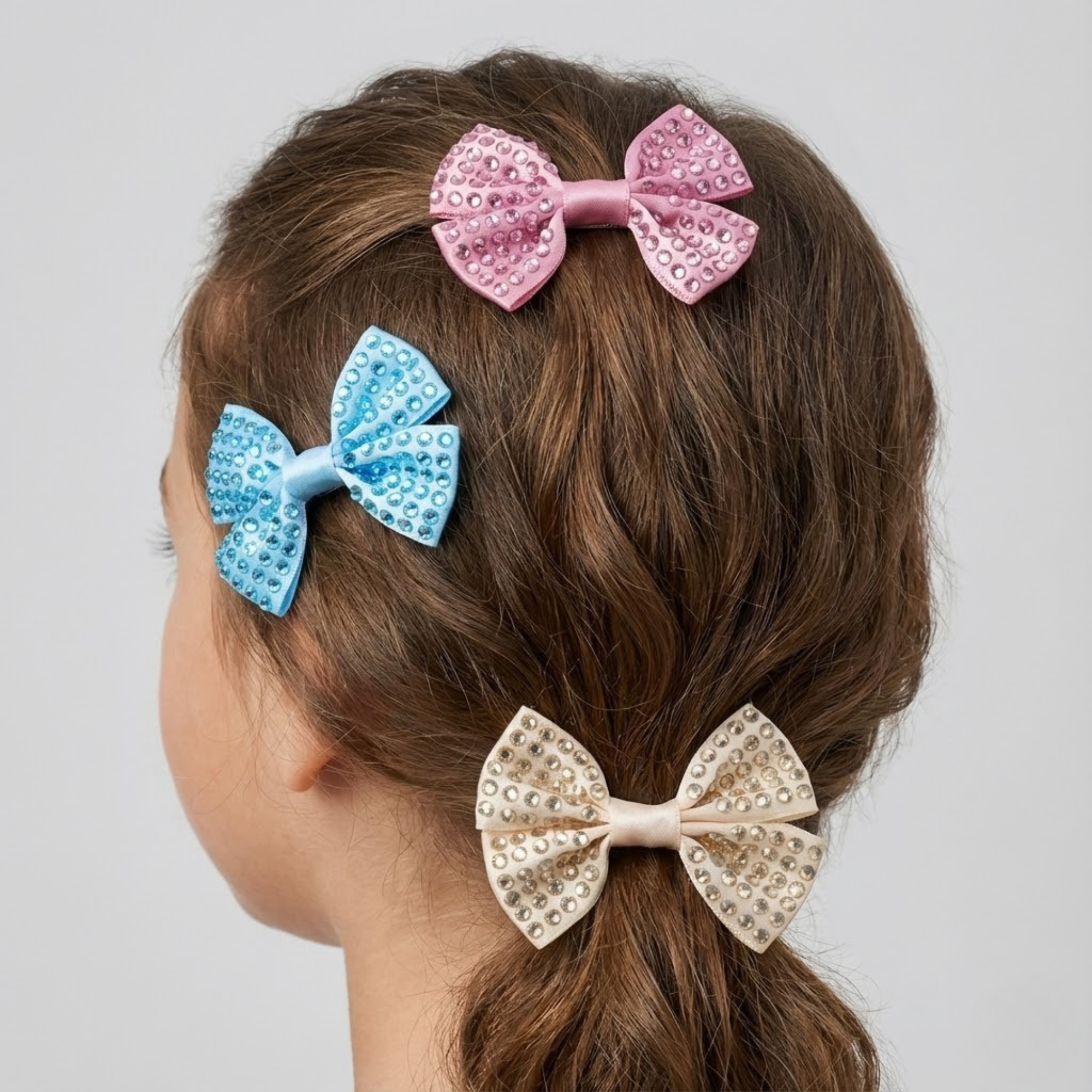 Set of three hair bows
