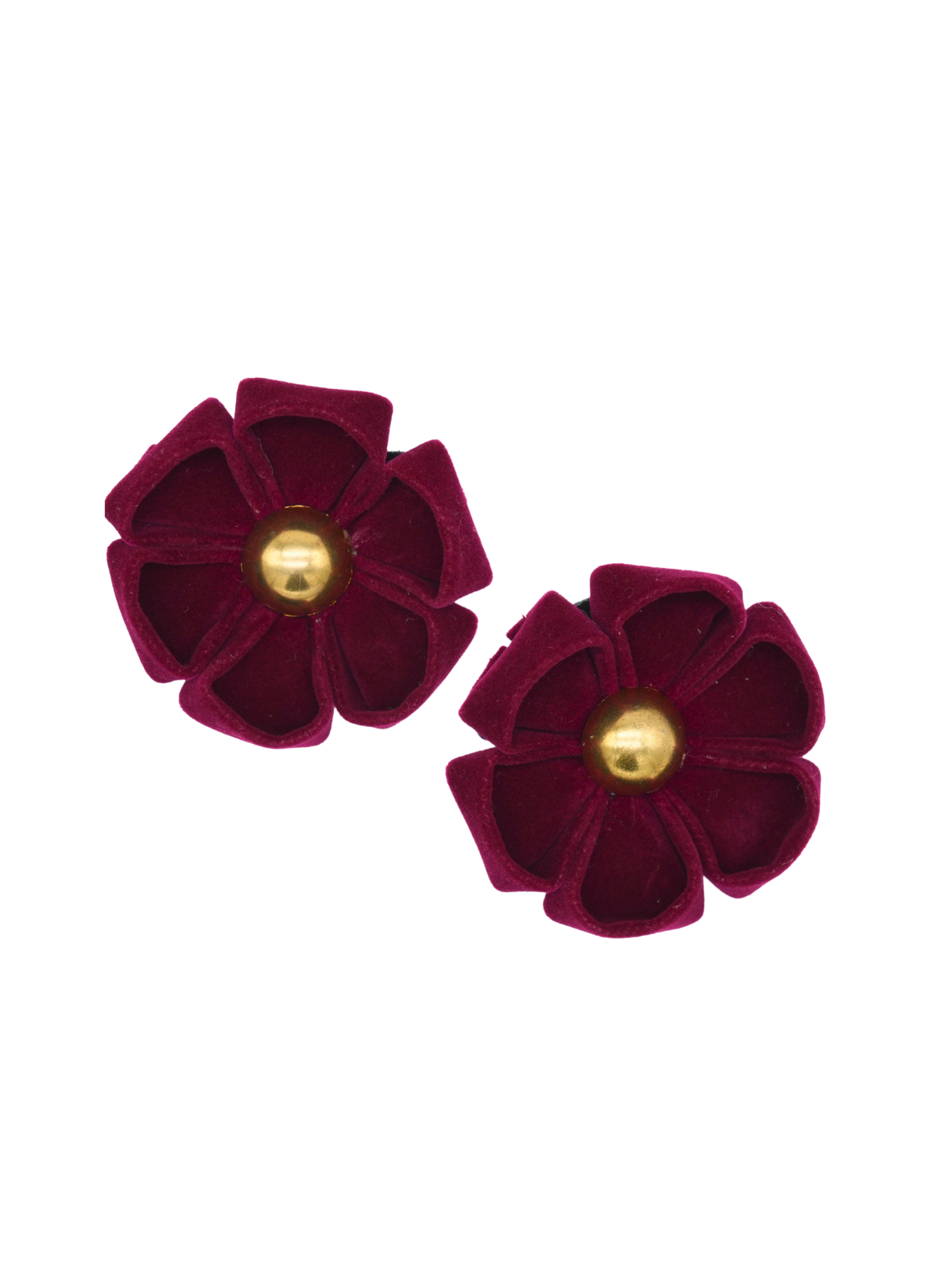 Set of two maroon hair clips
