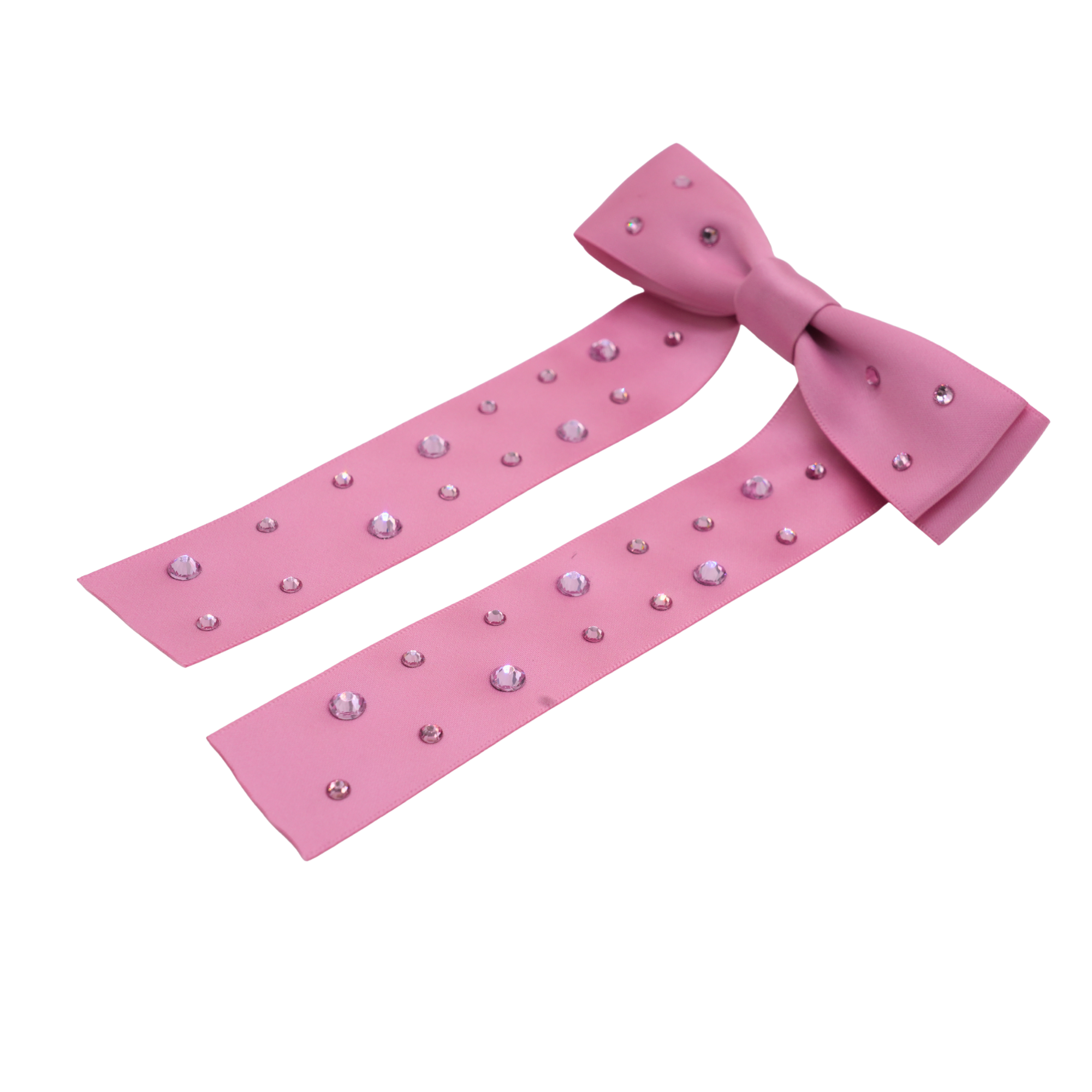 Pink Rhinestone Bow Clip