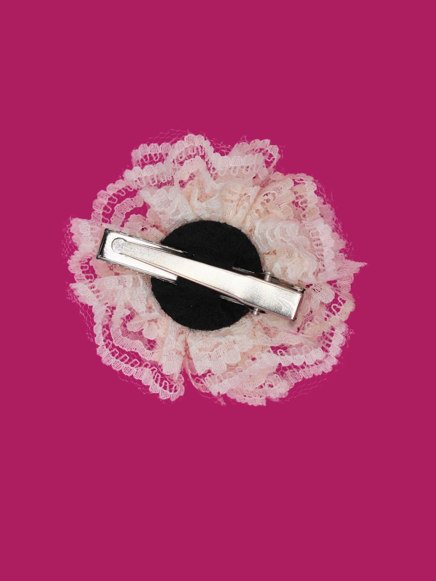 Cream lace flower hair clip