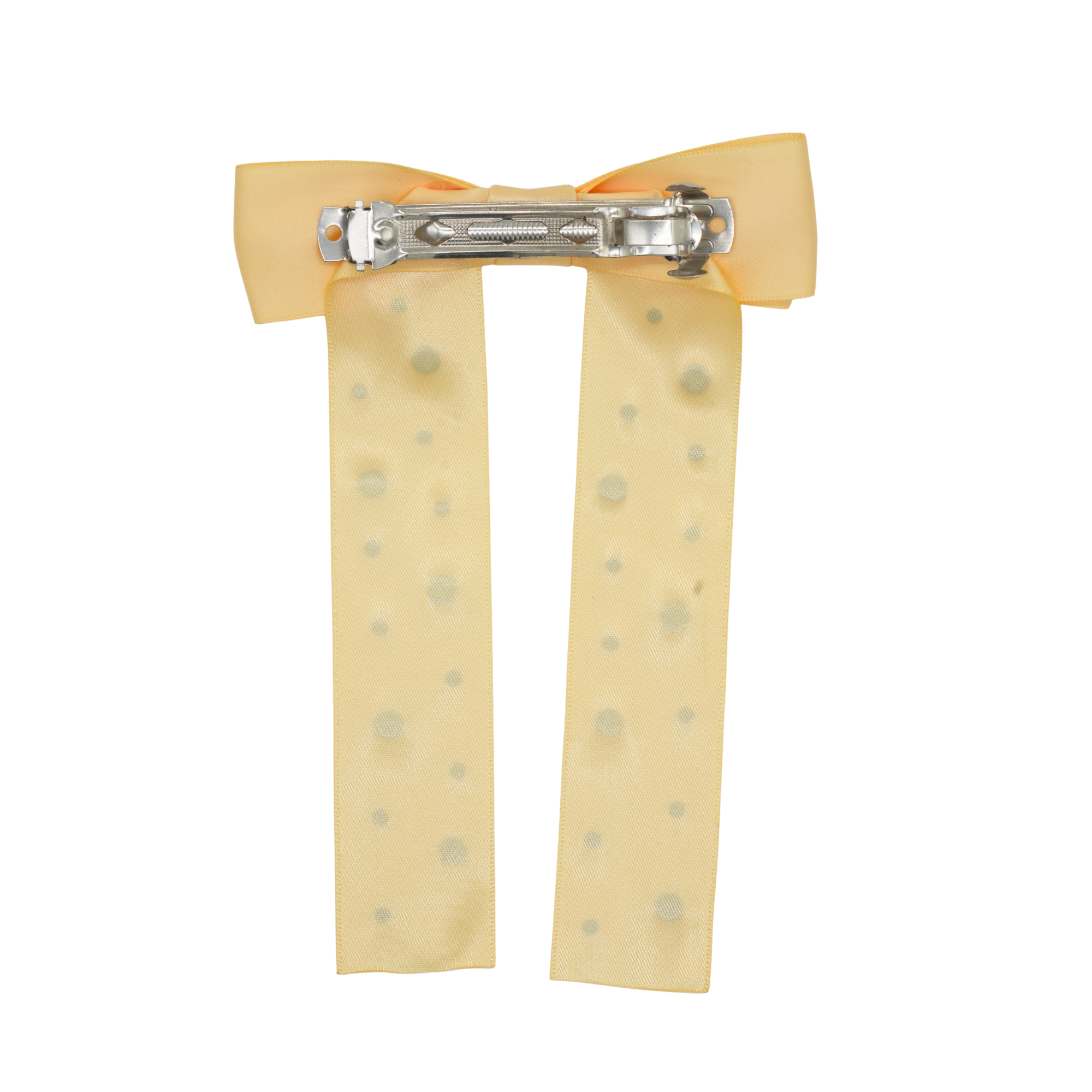 Yellow Rhinestone Bow Clip