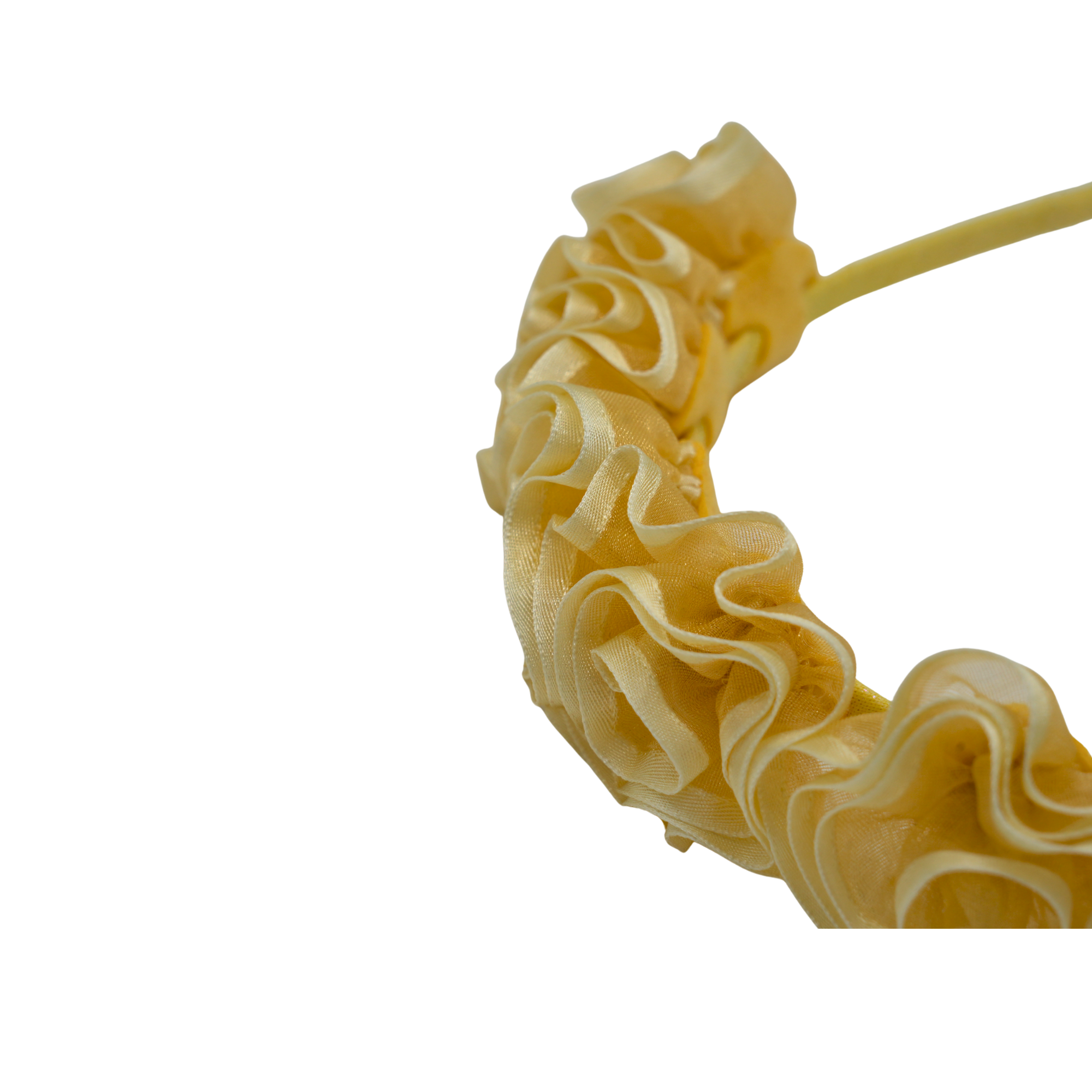 Yellow Ruffle Rose Headband