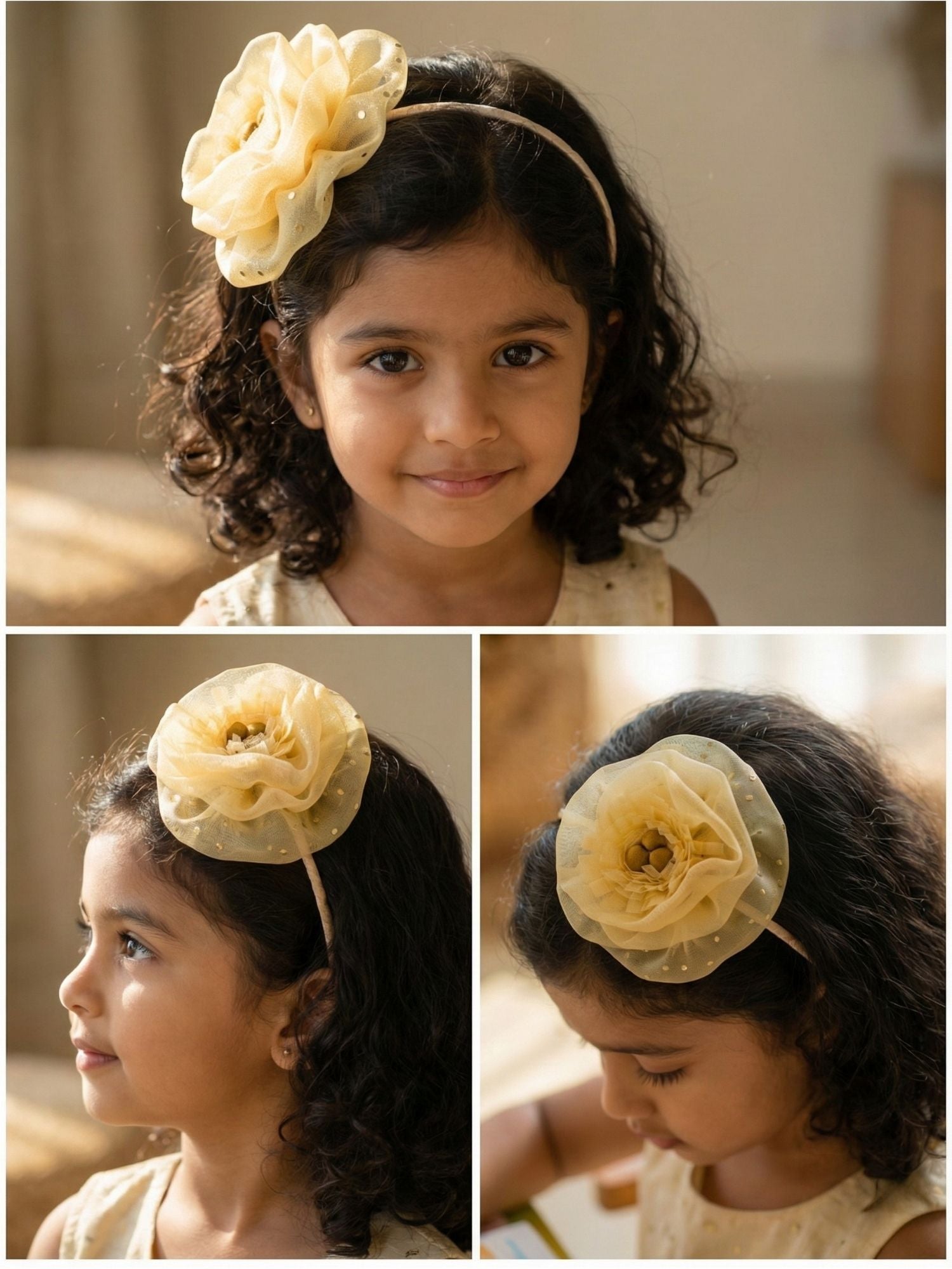Organza Peony Hairband