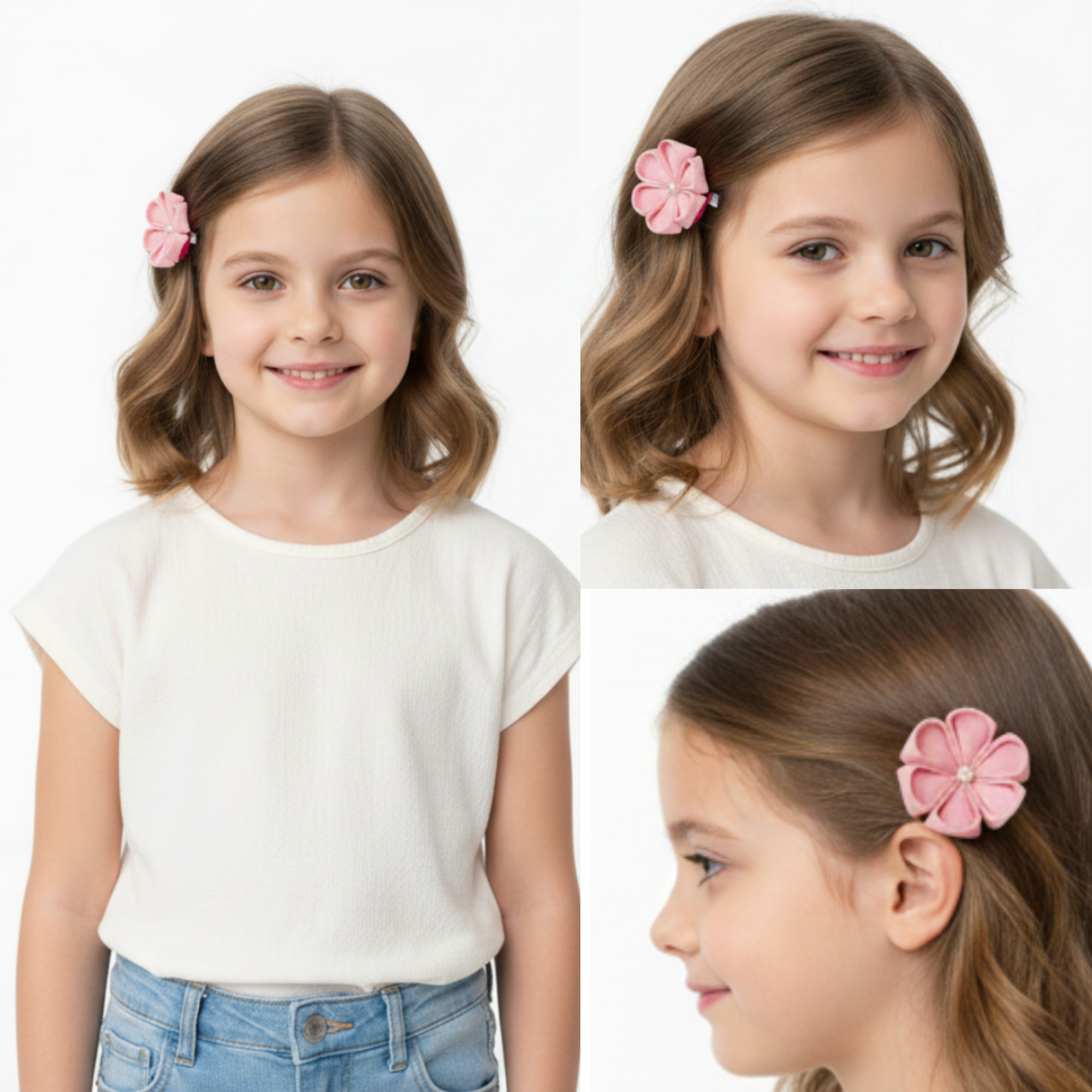 Set of two pink hair clips