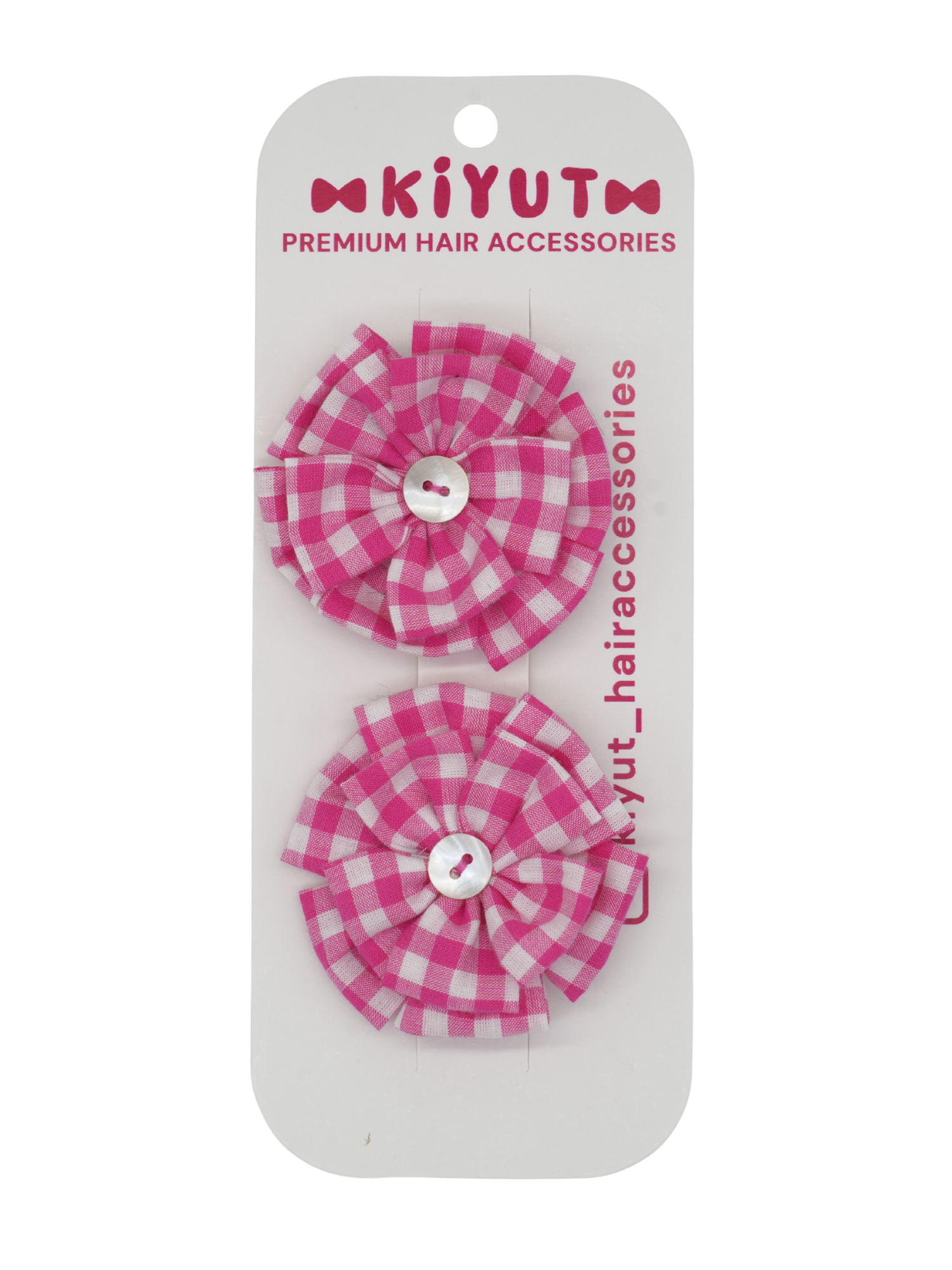 Set of Two Pink Hair Clips