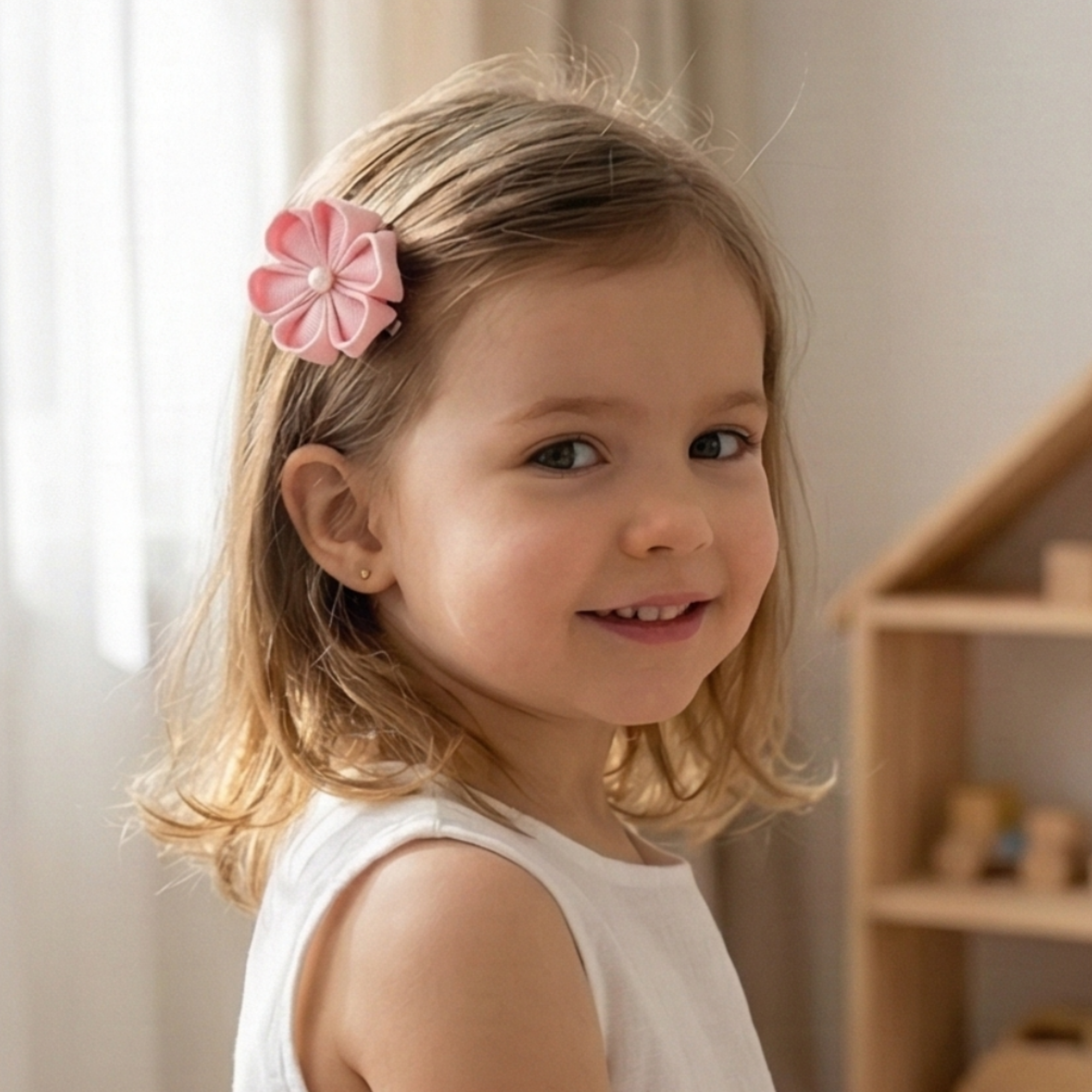 Set of two pink hair clips