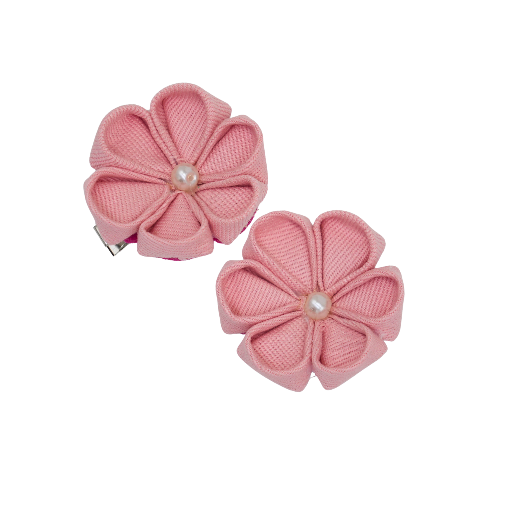 Set of two pink hair clips