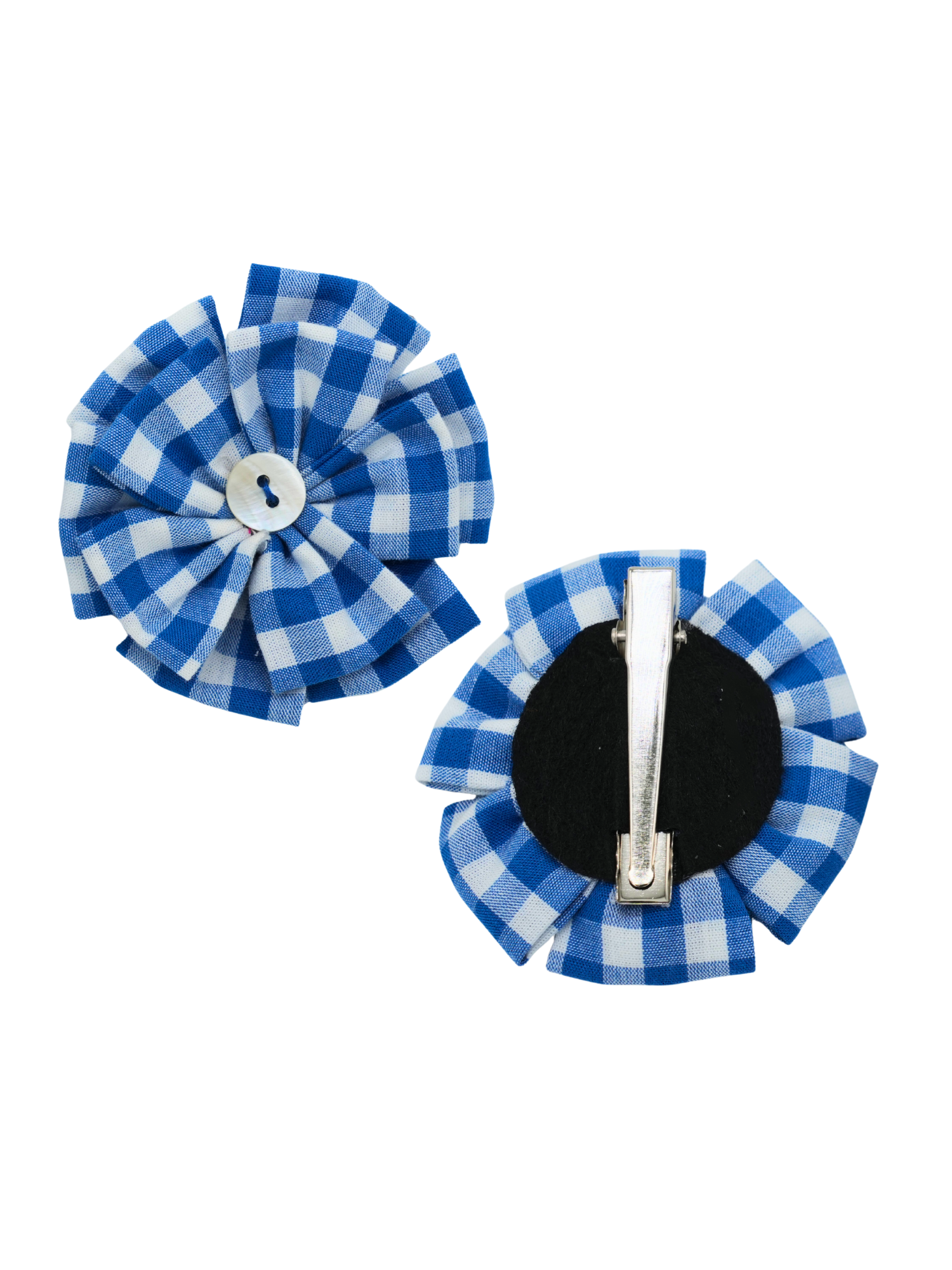 Set of Two Blue Hair Clips