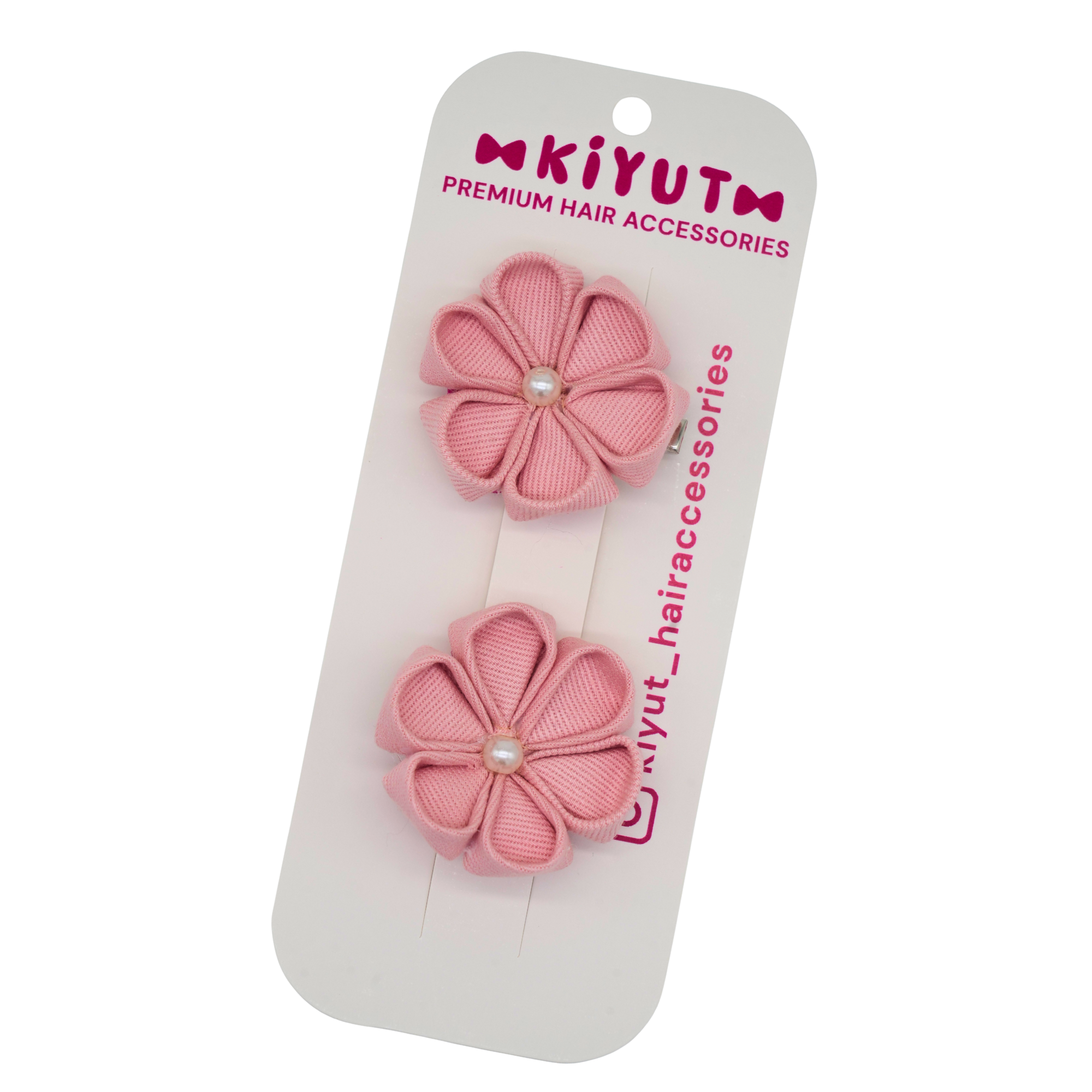 Set of two pink hair clips