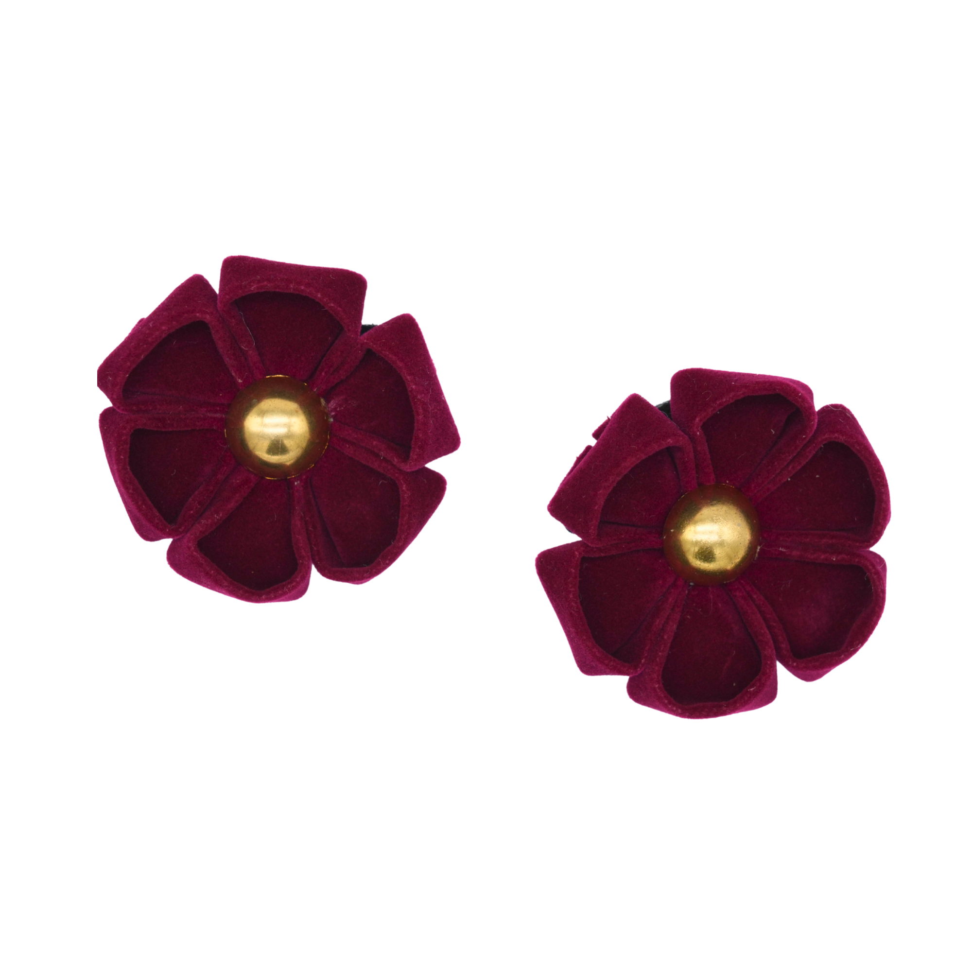 Set of two maroon hair clips