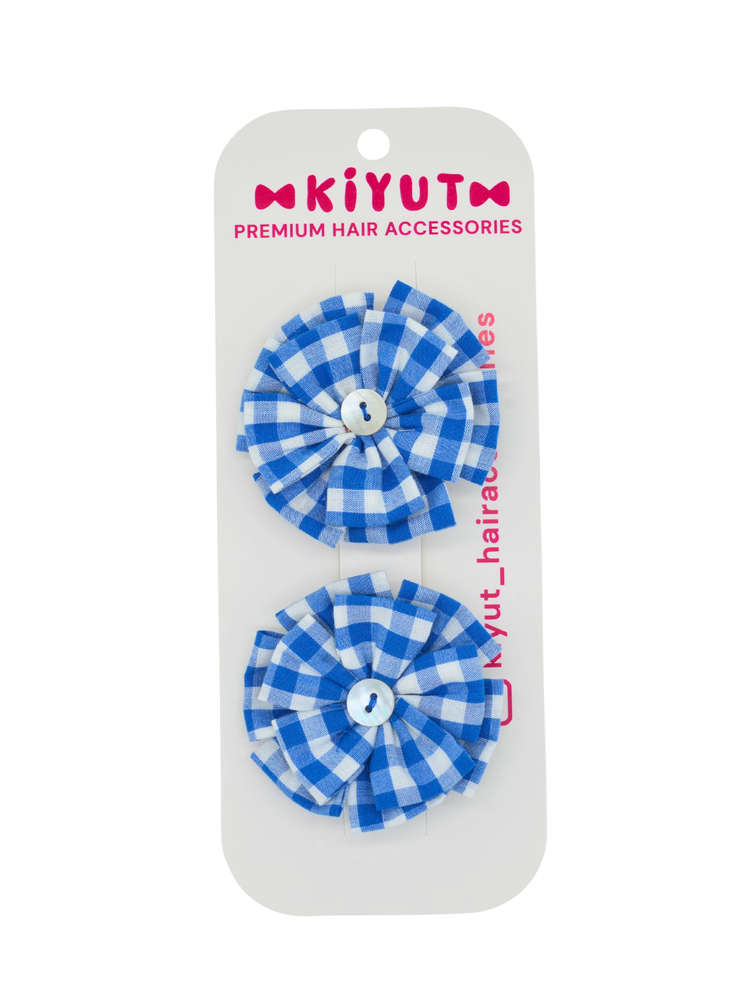 Set of Two Blue Hair Clips