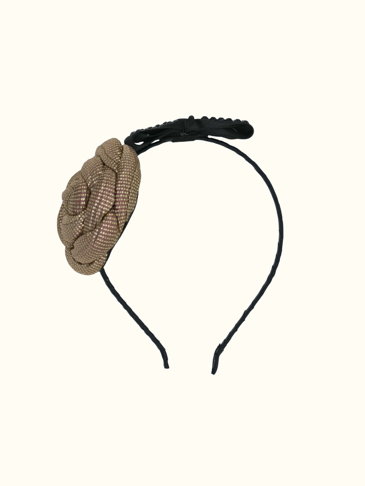 Metallic Rose Bow Headband