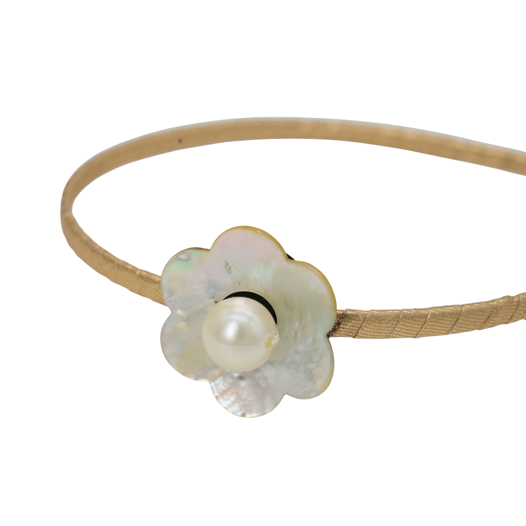 Pearl Flower Skinny Headband