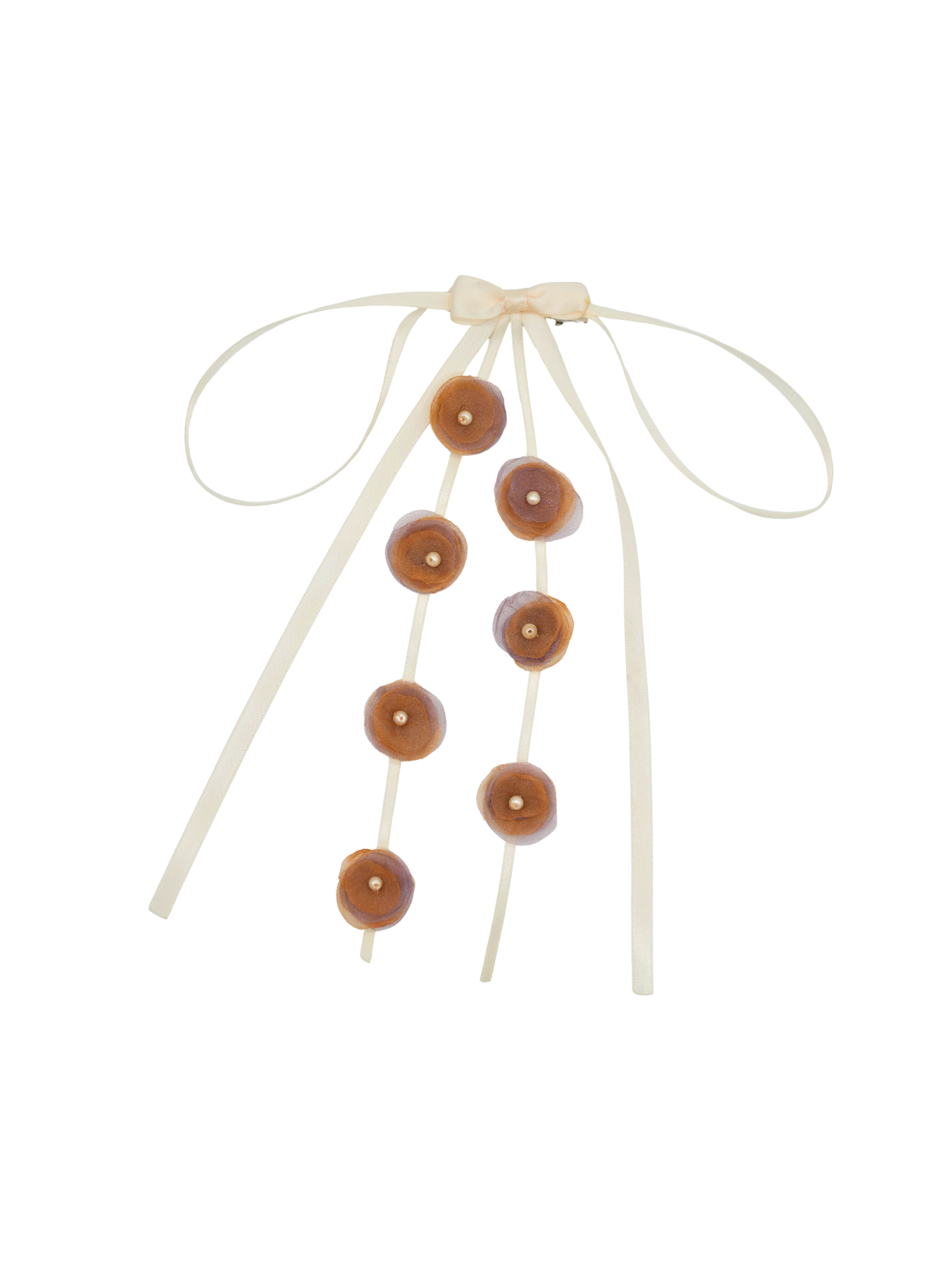 Long Bow Clip – Cream