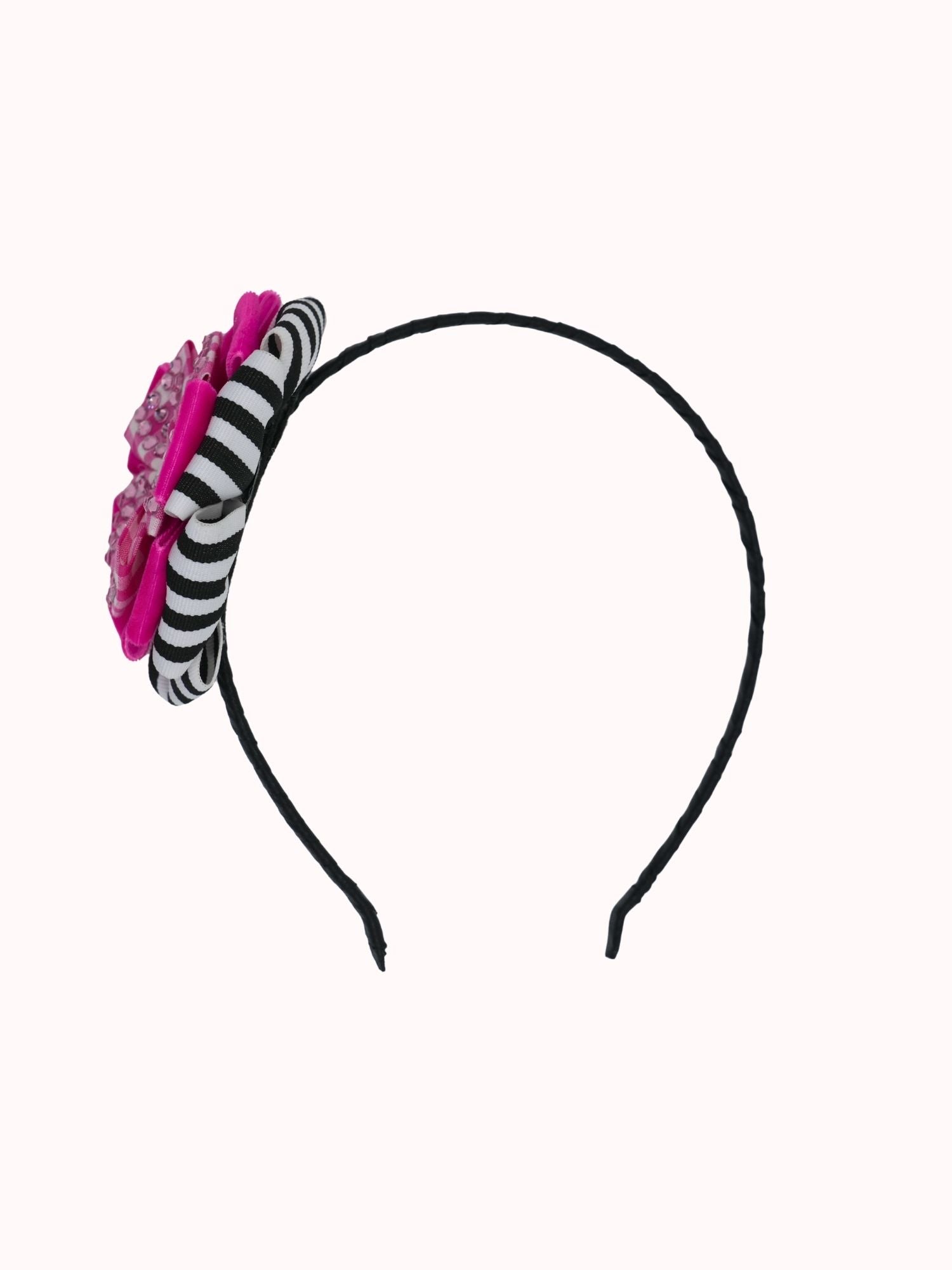 Velvet Gingham Jeweled Headband